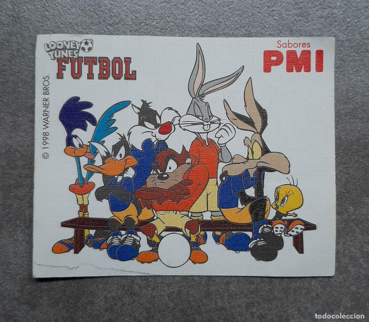 Cromos de F&uacute;tbol: Antigua pegatina parche de tela LOONEY TUNES f&uacute;tbol promocional PMI. 1998