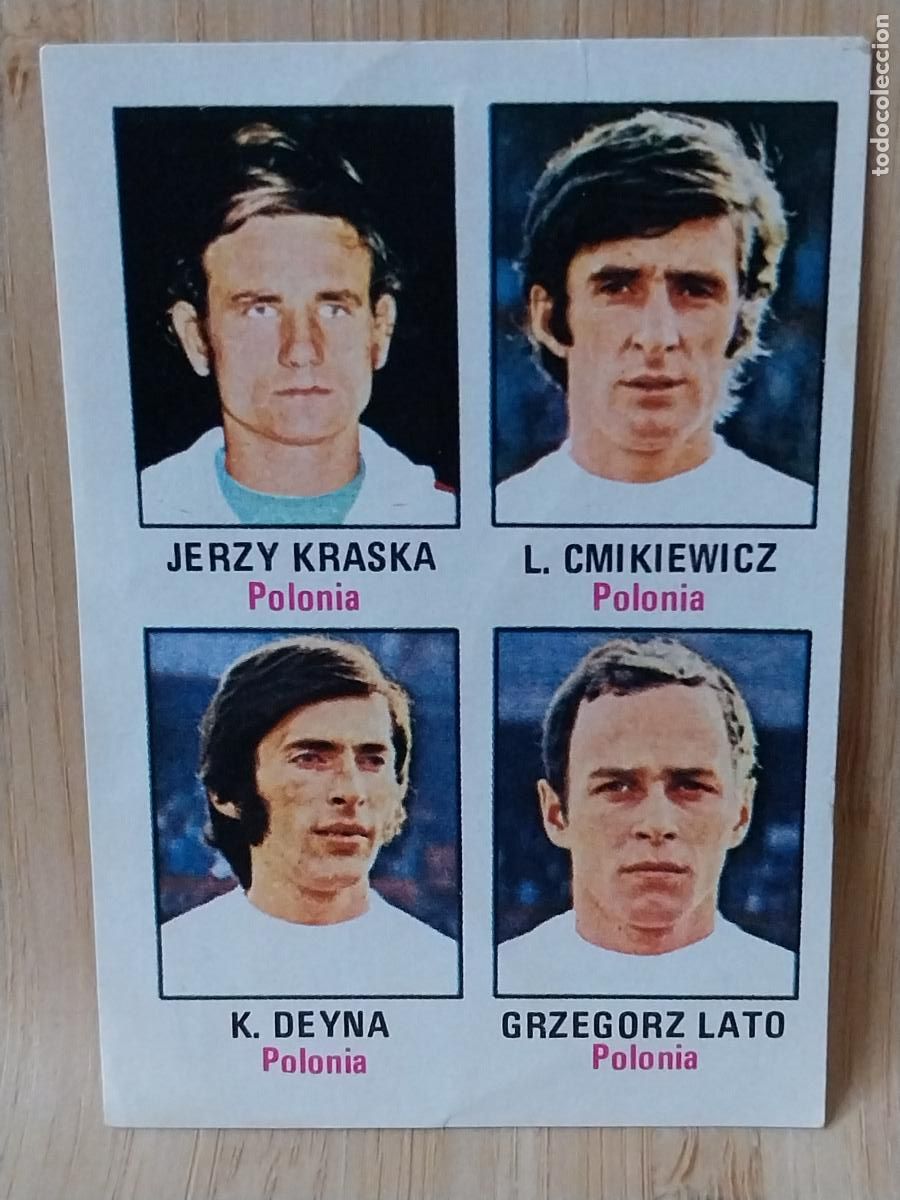 Cromos de F&uacute;tbol: POLONIA KRASKA CMIKIEWICZ DEYNA LATO A&Ntilde;O 1974 MUNICH 74 ED FHER CROMO 53 SIN PEGAR NUNCA