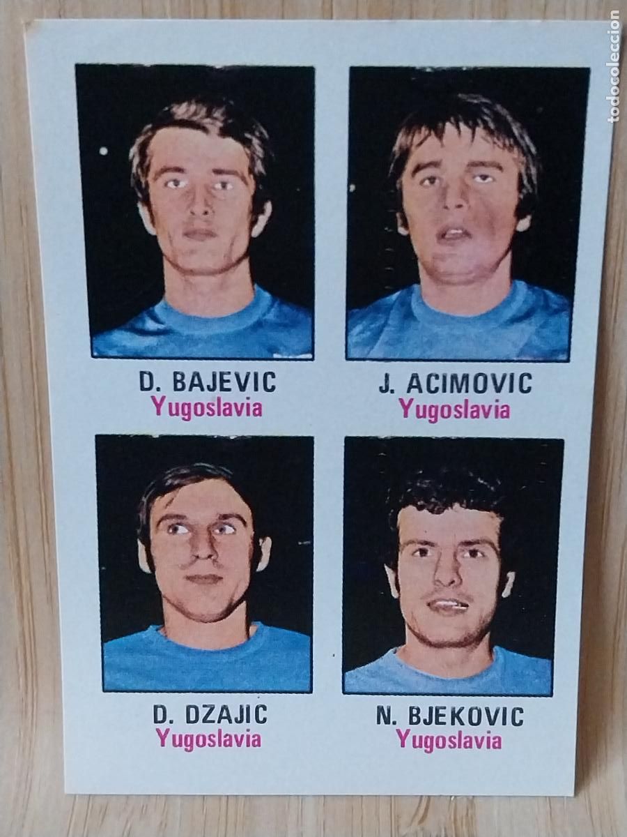 Cromos de F&uacute;tbol: YUGOSLAVIA BAJEVIC ACIMOVIC DZAJIC BJEKOVIC A&Ntilde;O 1974 MUNICH 74 ED FHER CROMO 86 SIN PEGAR NUNCA