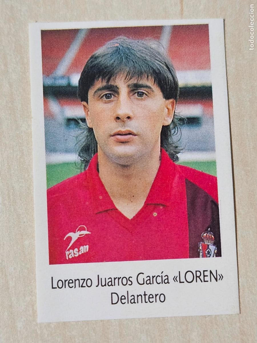 Figurine di Calcio: N&ordm; 46 LOREN - REAL BURGOS - CROMO LIGA F&Uacute;TBOL 91 92 BIMBO TIGRETON BONY BIMBOCAO 1991-1992