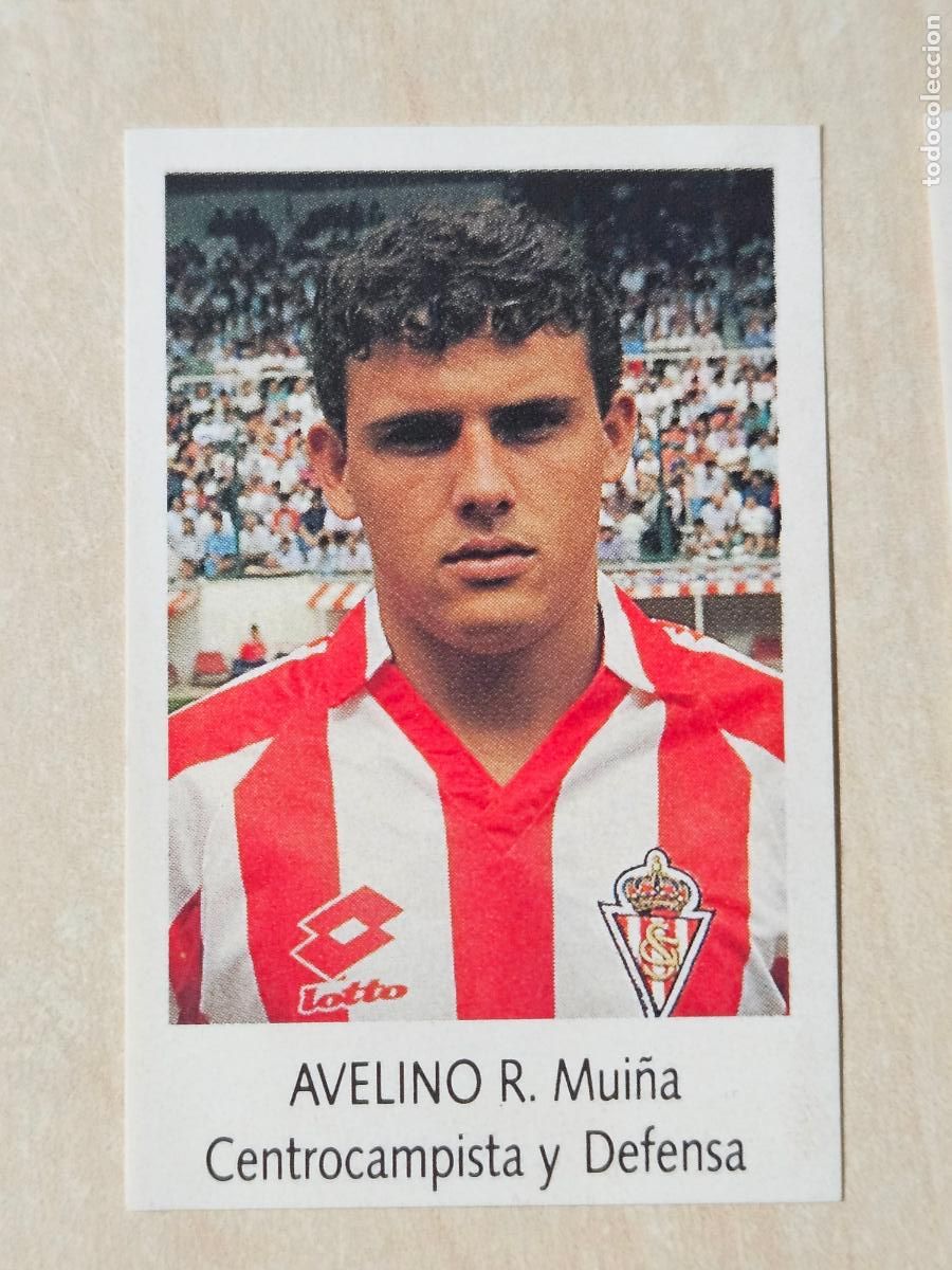 Football Stickers: N&ordm; 90 AVELINO - SPORTING GIJON - CROMO LIGA F&Uacute;TBOL 91 92 BIMBO TIGRETON BONY BIMBOCAO 1991-1992