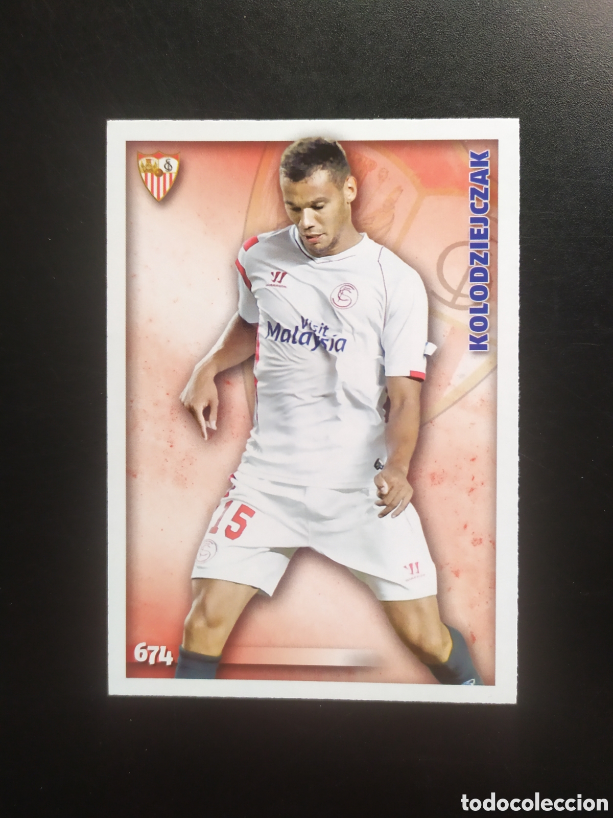 Cromos de Futebol: Mundicromo fichas Liga 2014 2015 14 15 Kolodziejczak n&deg; 674 Sevilla