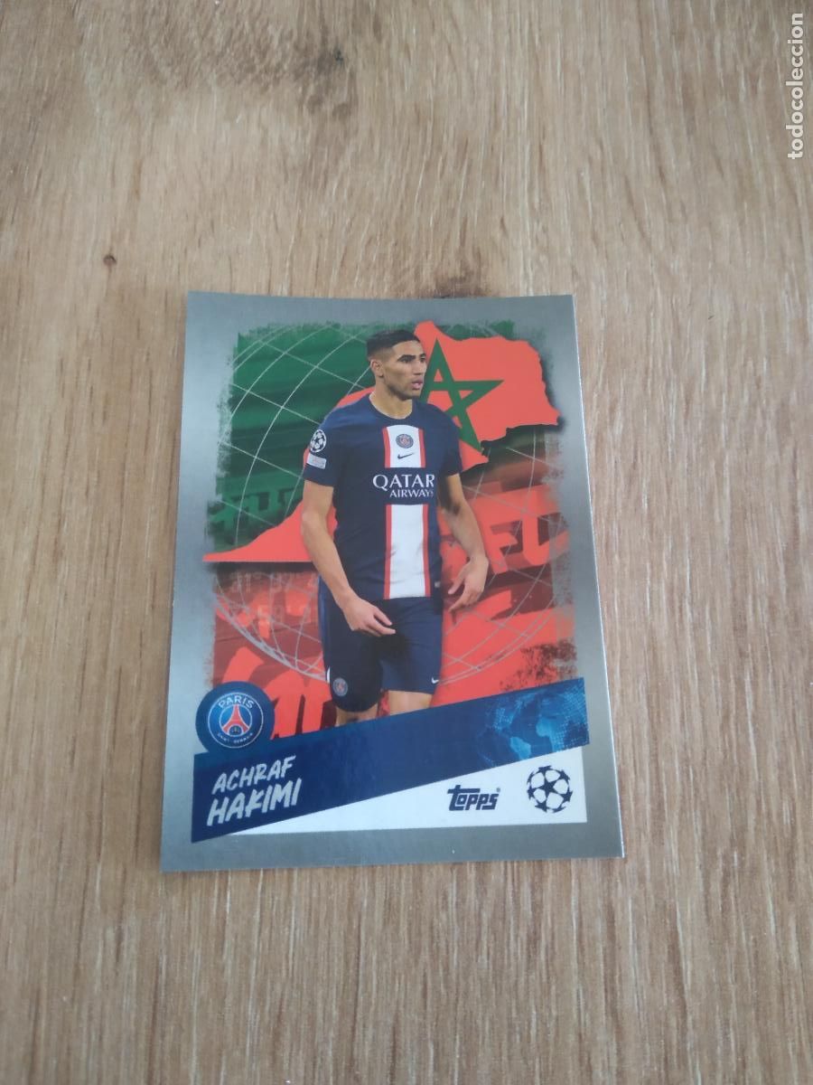 Football Stickers: 480 ACHRAF HAKIMI PSG TOPPS CROMO FUTBOL UEFA CHAMPIONS LEAGUE 2022-2023 22-23