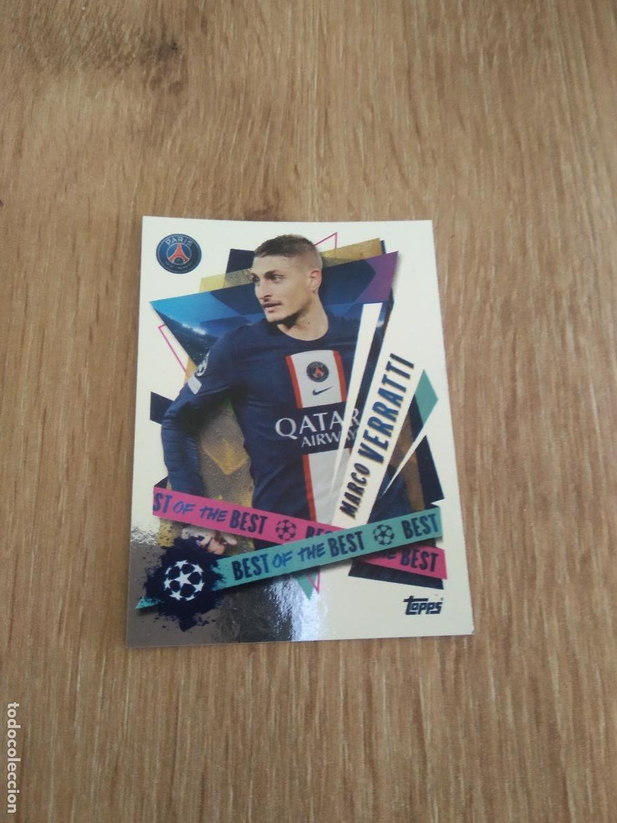 Cromos de F&uacute;tbol: 498 VERRATTI PARIS SAINT GERMAIN TOPPS CROMO FUTBOL UEFA CHAMPIONS LEAGUE 2022-2023 22-23