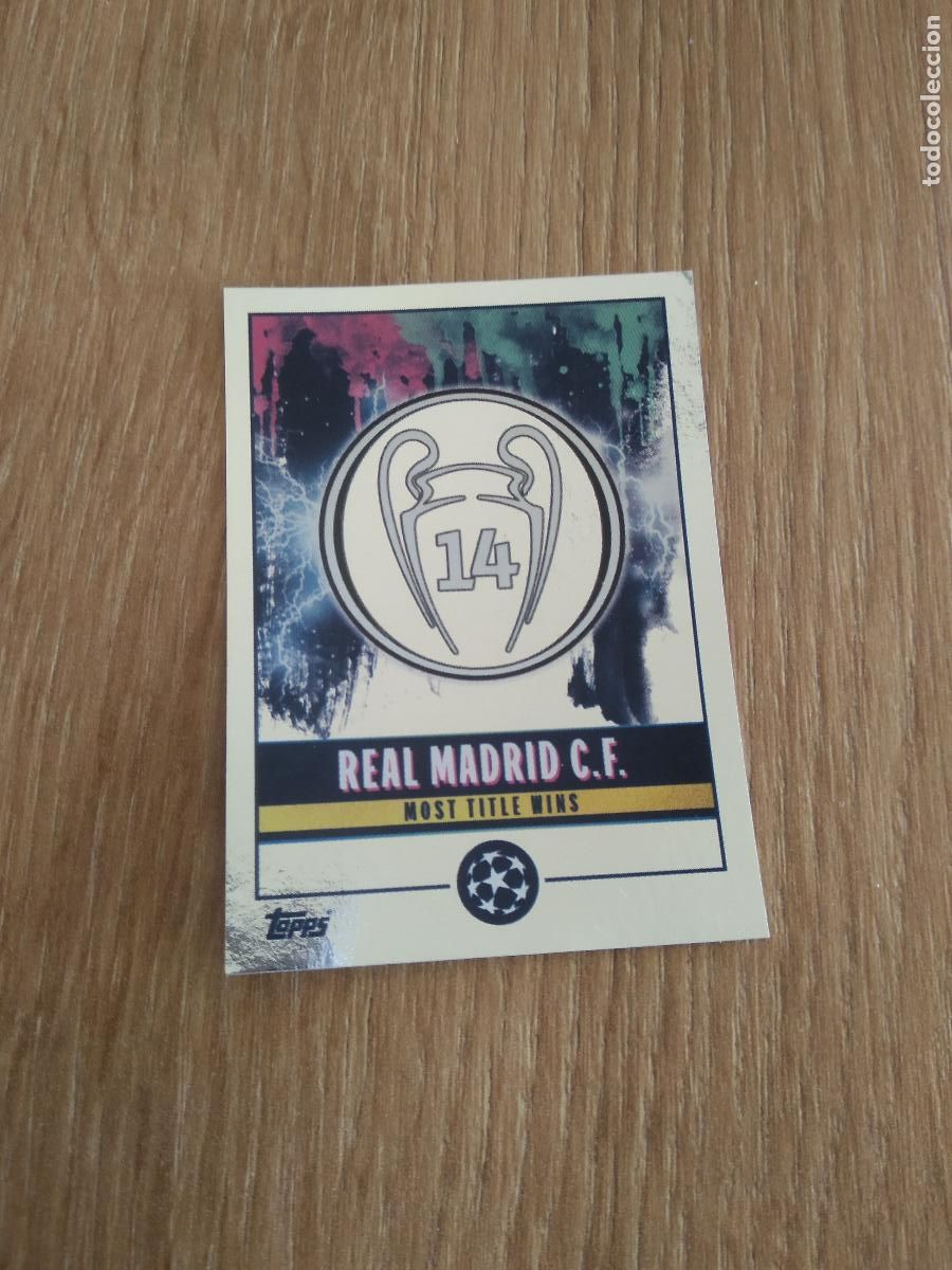 Cromos de Futebol: 523 M&Aacute;S TITULOS GANADOS REAL MADRID TOPPS CROMO FUTBOL UEFA CHAMPIONS LEAGUE 2022-2023 22-23