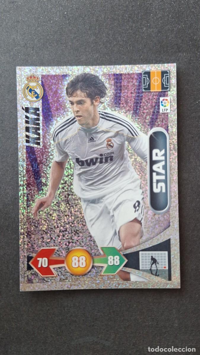 Cromos de f&uacute;tbol: L3 KAKA REAL MADRID STAR BRILLANTINA GRUESA ADRENALYN XL LIGA 2009 2010 09 10 PANINI