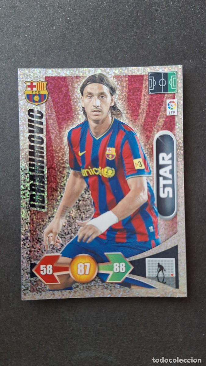 Cromos de F&uacute;tbol: L3 IBRAHIMOVIC F. C. BARCELONA STAR BRILLANTINA GRUESA ADRENALYN XL LIGA 2009 2010 09 10 PANINI