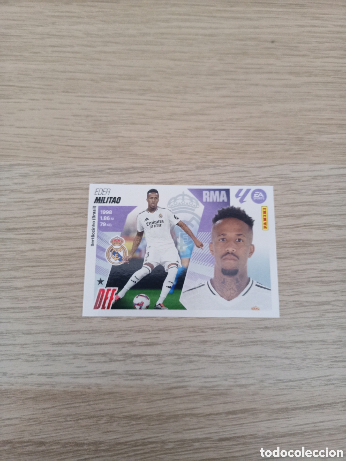Cromos de F&uacute;tbol: LIGA ESTE 2025 2026 25 26 N&ordm; 8 MILITAO REAL MADRID NUEVO SIN PEGAR