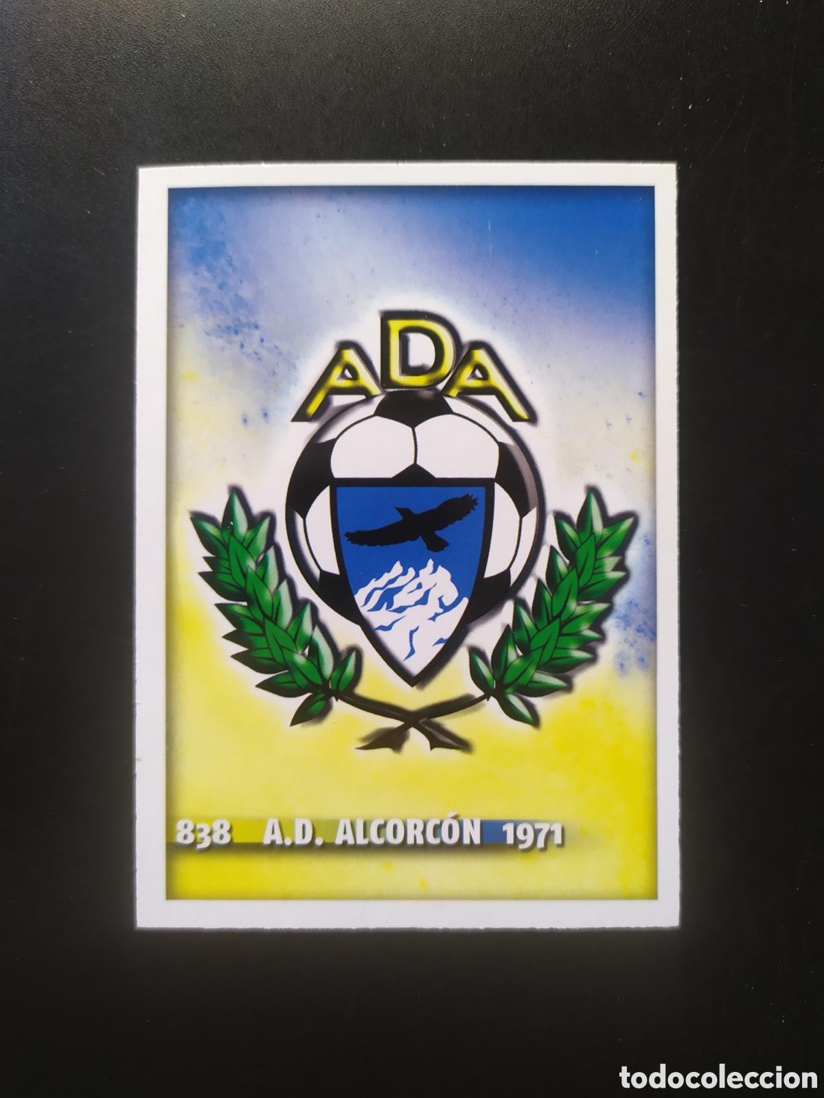 Cromos de f&uacute;tbol: Mundicromo fichas Liga 2014 2015 14 15 escudo mate n&deg; 838 Alcorc&oacute;n
