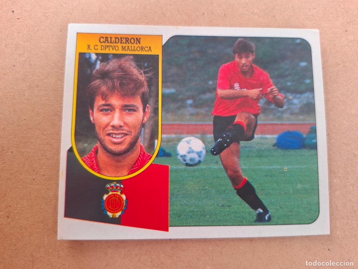 Fu&szlig;ball-Sticker: ESTE 91 92 1991 1992 - CALDER&Oacute;N ( BAJA ) - RCD. MALLORCA ( NUNCA PEGADO ) ADHESIVO - CP10