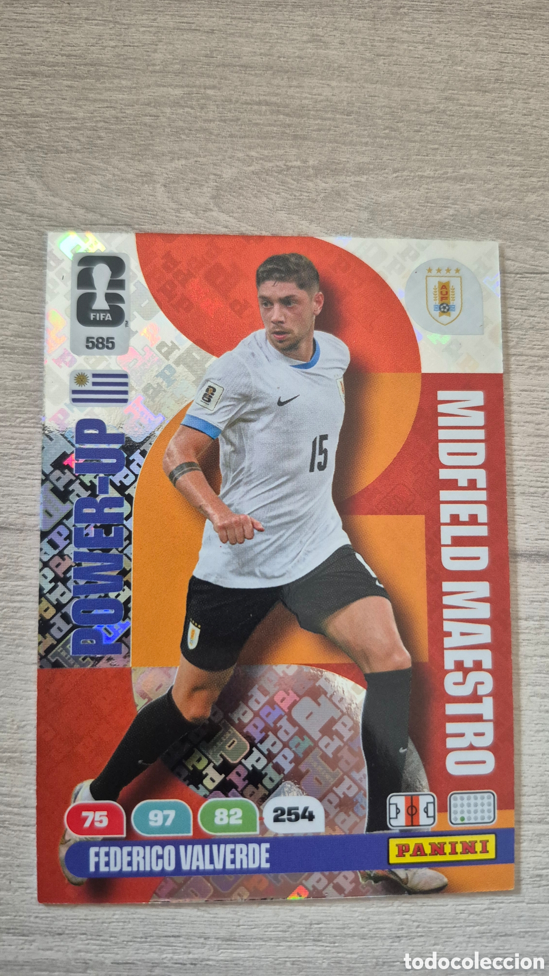 Figurine di Calcio: N&deg;585 Power-Up Midfield Maestro Federico Valverde Adrenalyn FIFA World Cup 2026