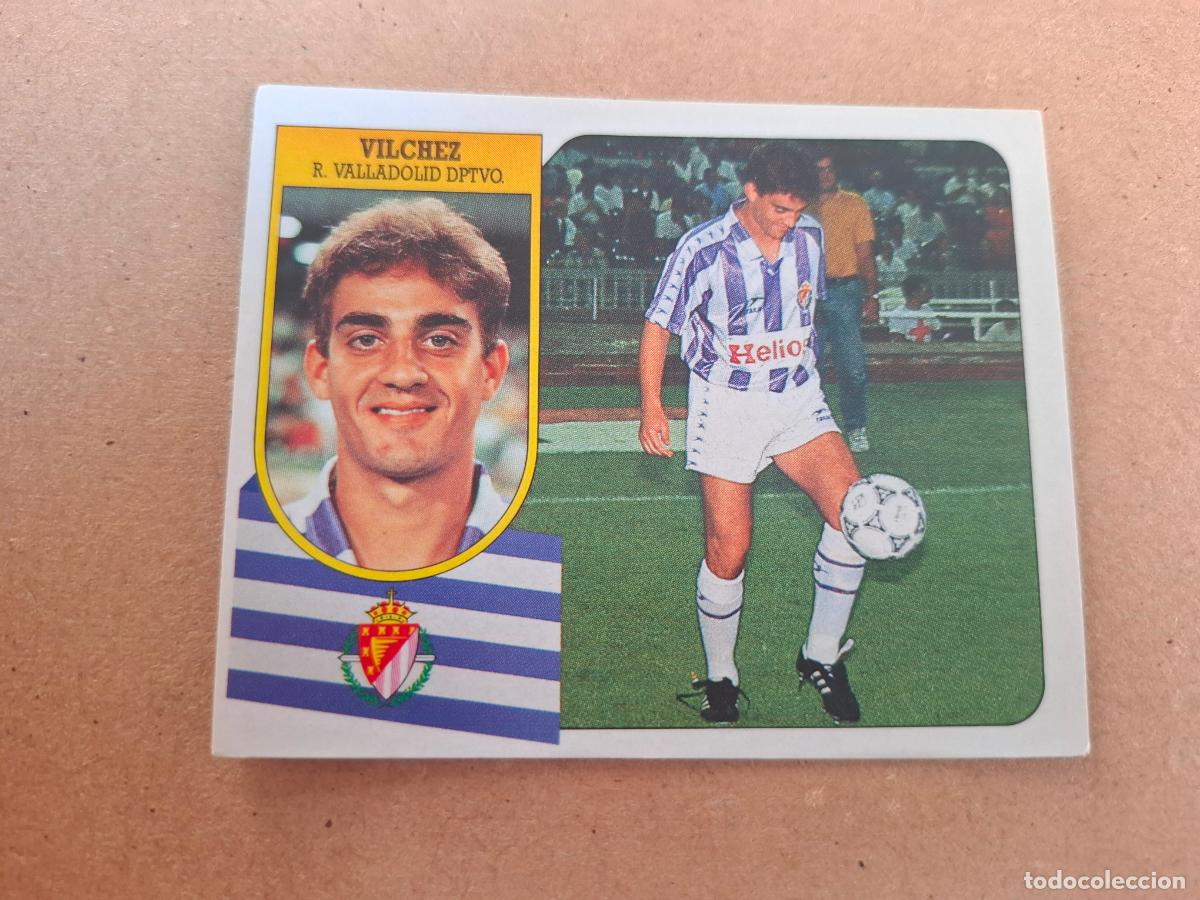 Football Stickers: ESTE 91 92 1991 1992 - VILCHEZ ( BAJA ) - REAL VALLADOLID ( NUNCA PEGADO ) ADHESIVO - CP10