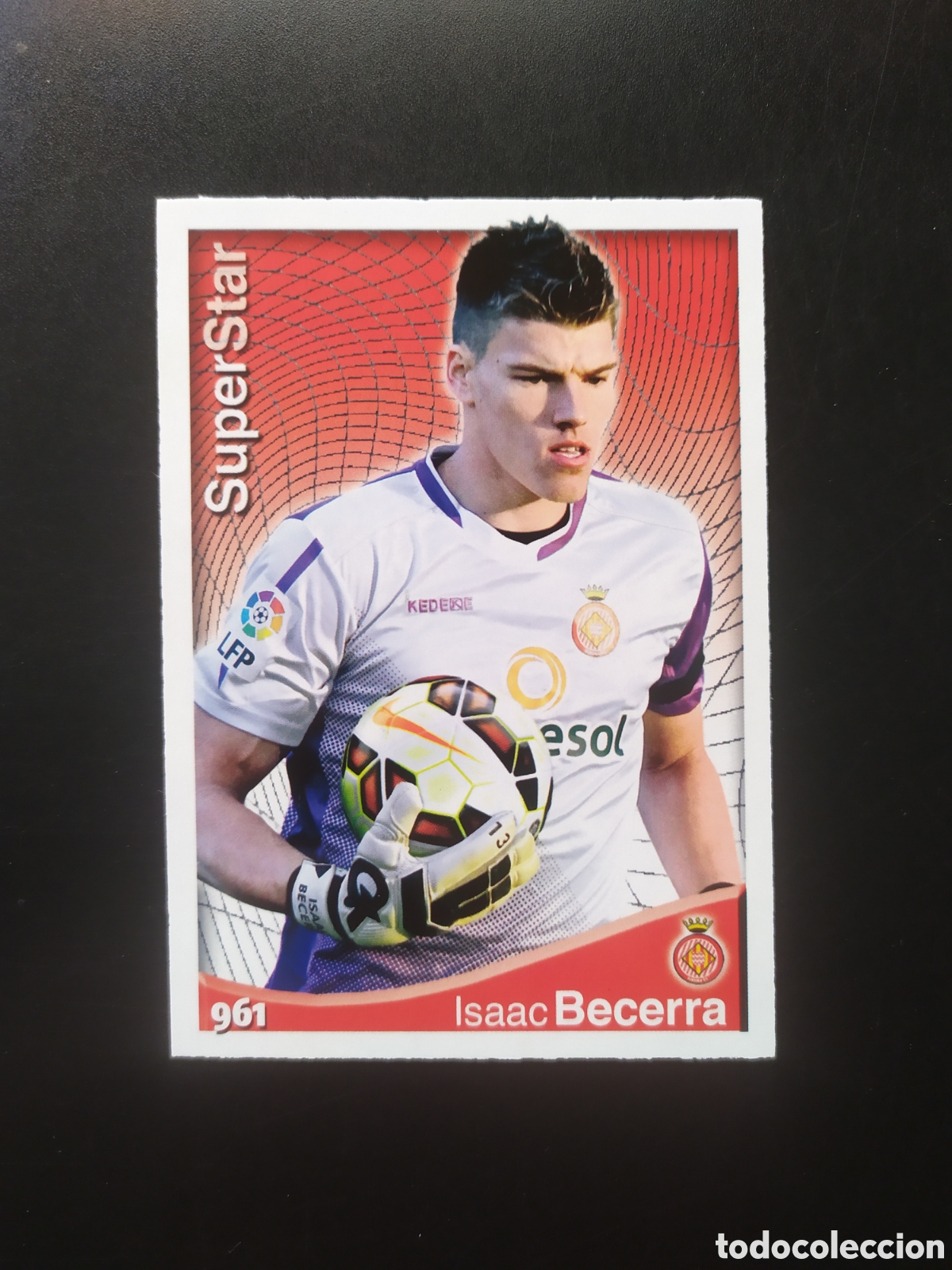 Cromos de F&uacute;tbol: Mundicromo fichas Liga 2014 2015 14 15 Isaac Becerra superstar n&deg; 961 Girona