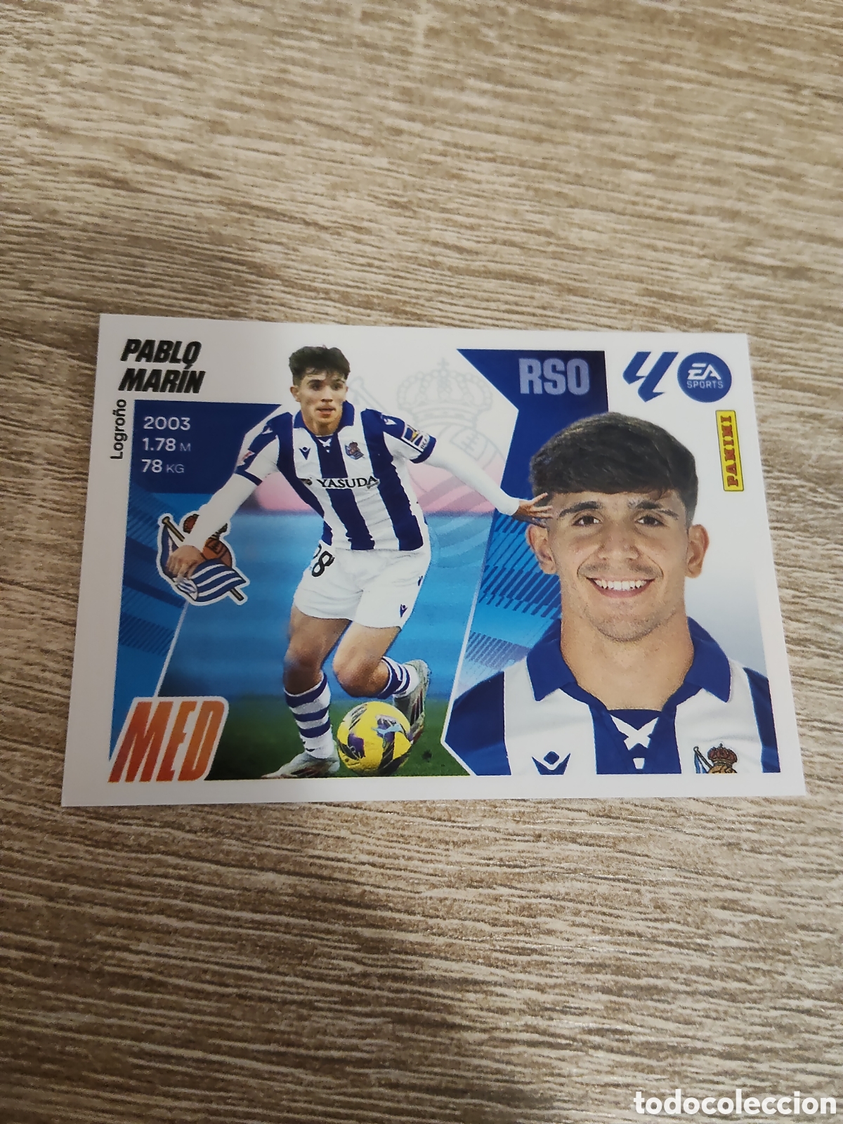 Cromos de Futebol: Pablo Mar&iacute;n Real Sociedad liga 2025 2026 25 26 ediciones este