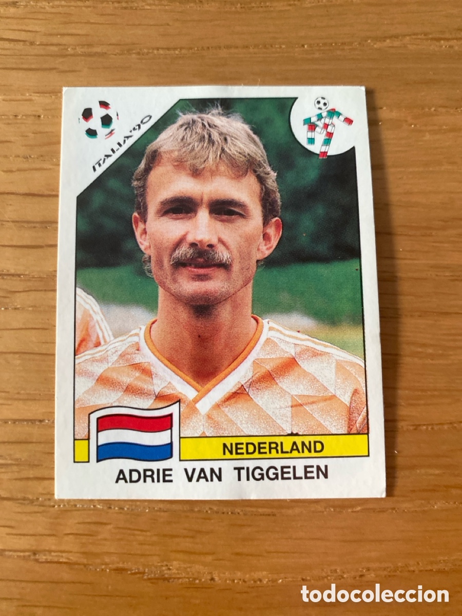 Fu&szlig;ball-Sticker: Cromo panini mundial Italia 90 n&uacute;mero 408 Van Tiggelen - Stickers album world cup Italy 1990
