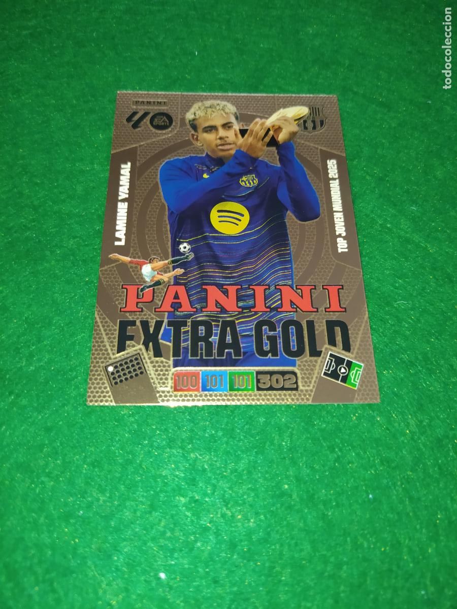 Cartes &agrave; collectionner de Football: EXTRA GOLD LAMINE YAMAL FC BARCELONA ADRENALYN 2025 2026