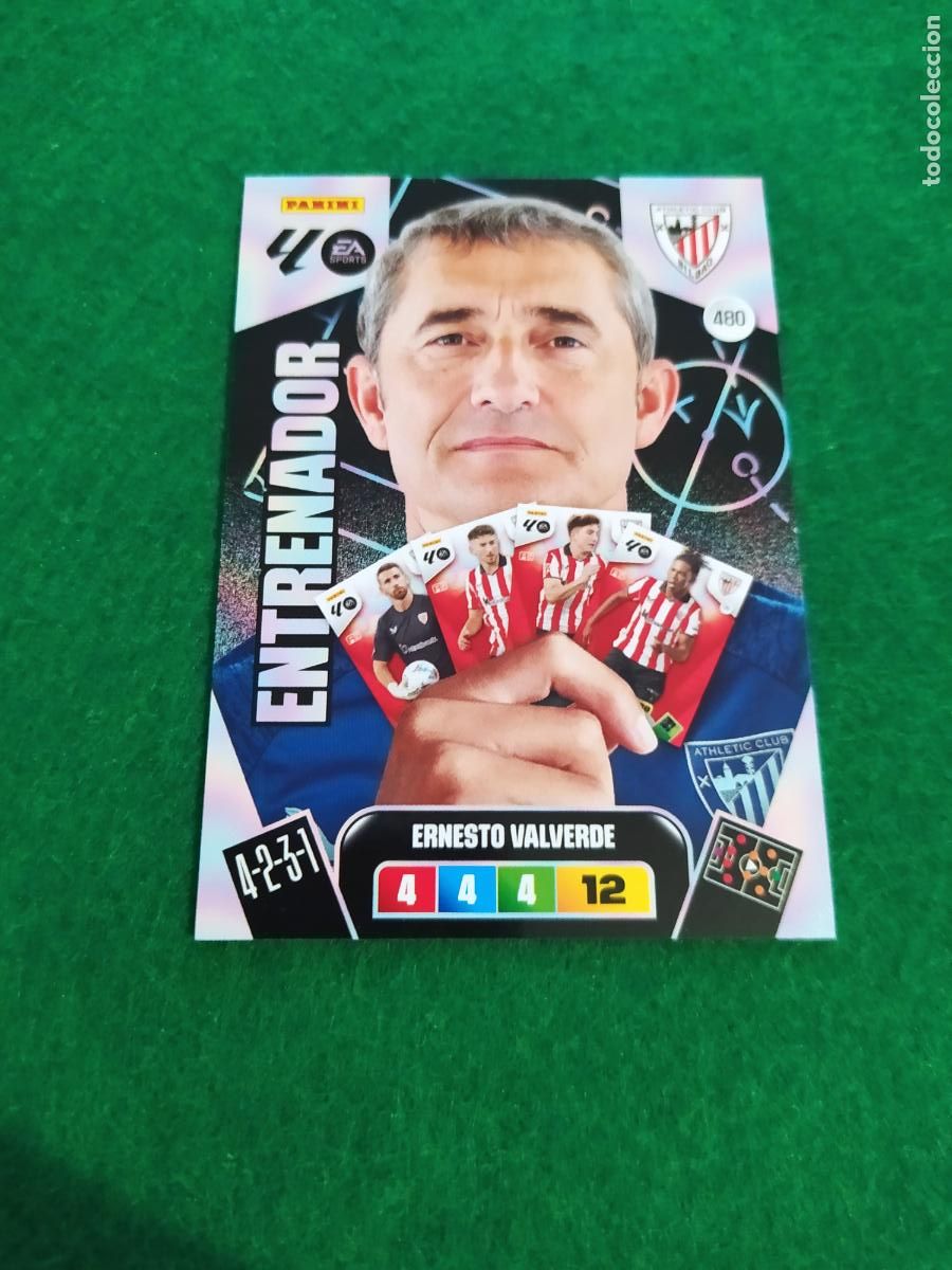 Cromos de F&uacute;tbol: actualizacion de adrenalyn 2025 2026 ENTRENADOR N&ordm; 480 VALVERDE ATHLETIC CLUB