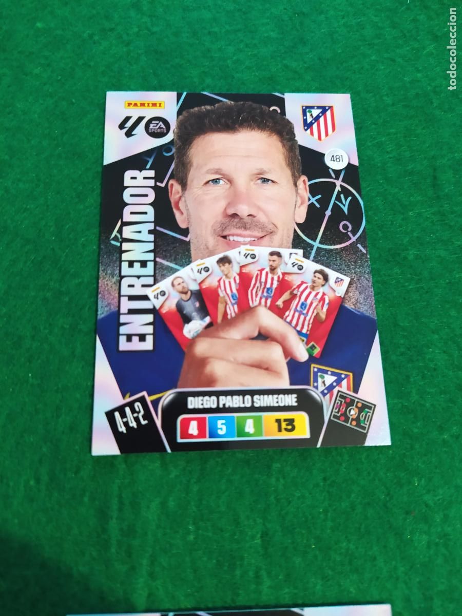 Cromos de F&uacute;tbol: actualizacion de adrenalyn 2025 2026 ENTRENADOR N&ordm; 481 SIMEONE ATLETICO DE MADRID