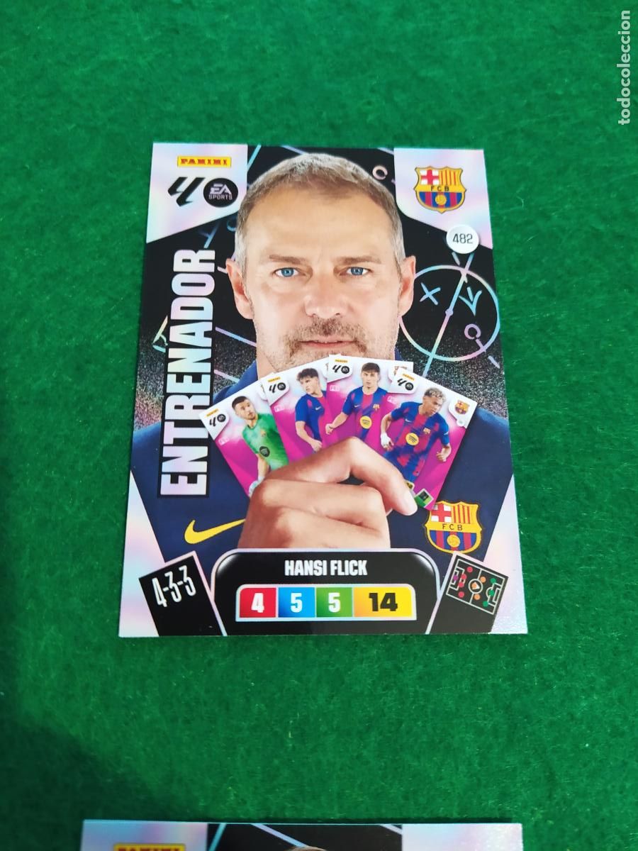 Cromos de F&uacute;tbol: actualizacion de adrenalyn 2025 2026 ENTRENADOR N&ordm; 482 HANSI FLICK FC BARCELONA