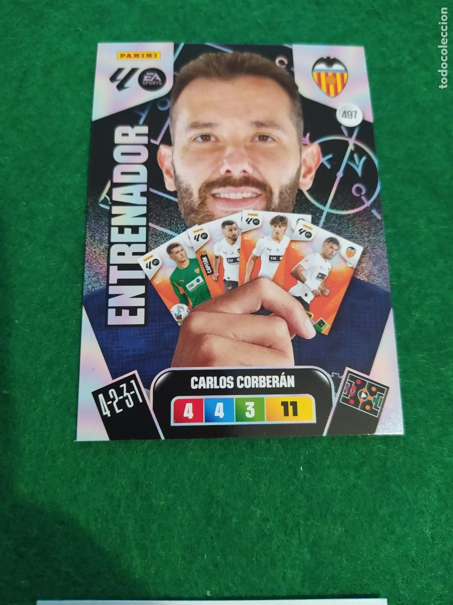 Cromos de F&uacute;tbol: actualizacion de adrenalyn 2025 2026 ENTRENADOR N&ordm; 497 CORBERAN VALENCIA