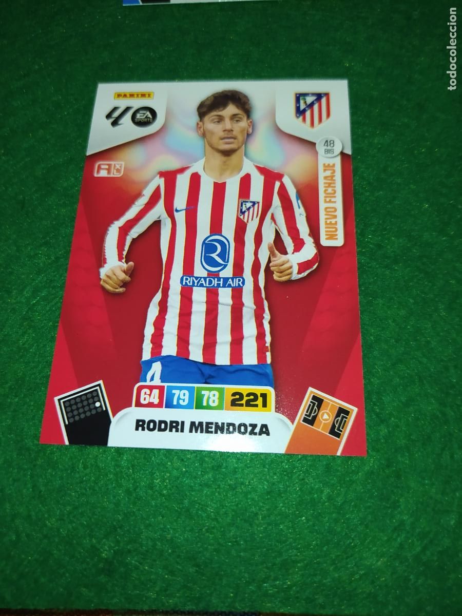 Cromos de F&uacute;tbol: actualizacion de adrenalyn 2025 2026 NUEVO FICHAJE / AMPLIACION N&ordm; 48BIS MENDOZA ATLETICO DE MADRID