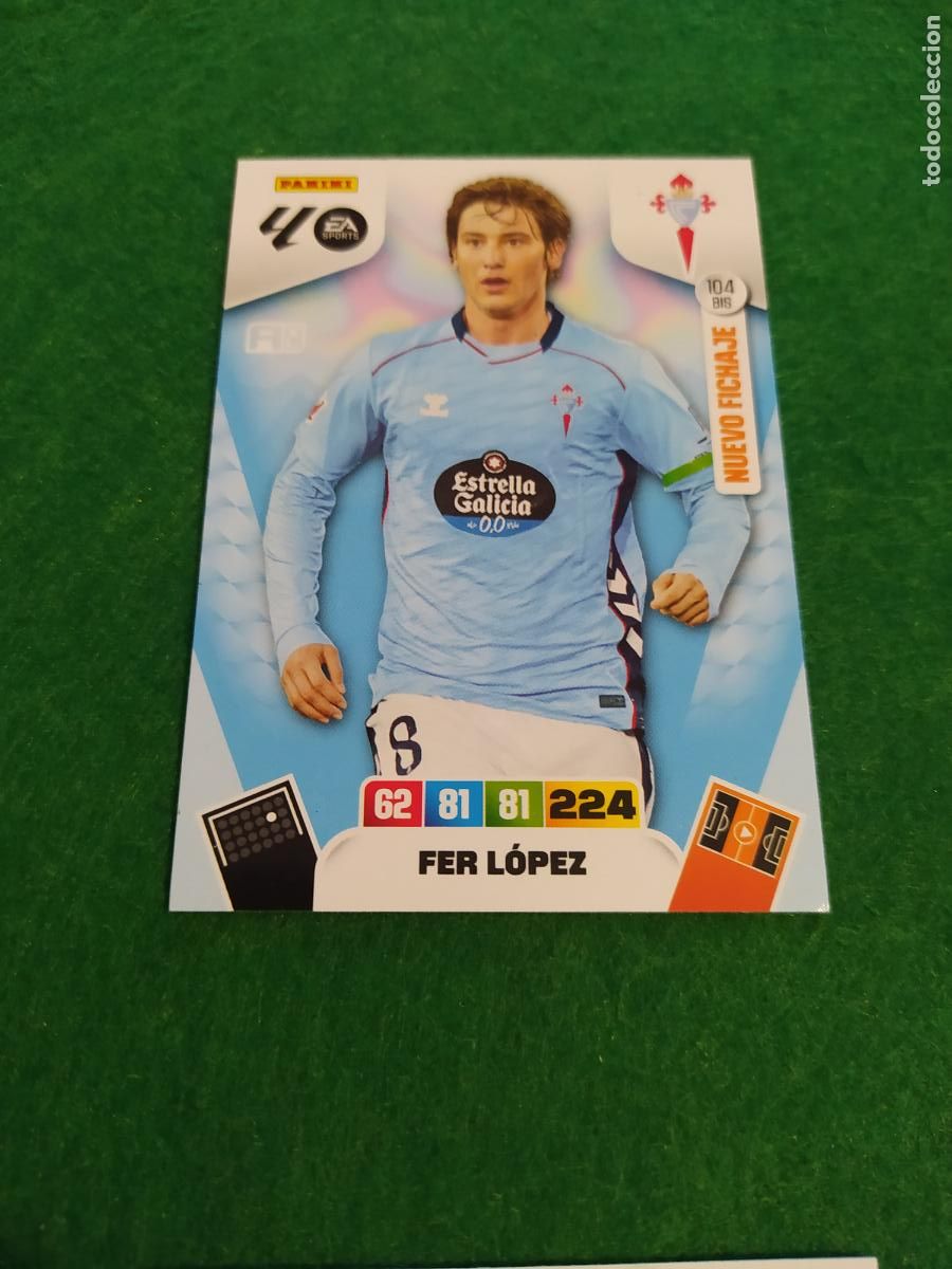 Figurine di Calcio: actualizacion de adrenalyn 2025 2026 NUEVO FICHAJE / AMPLIACION N&ordm; 104BIS FER LOPEZ CELTA DE VIGO