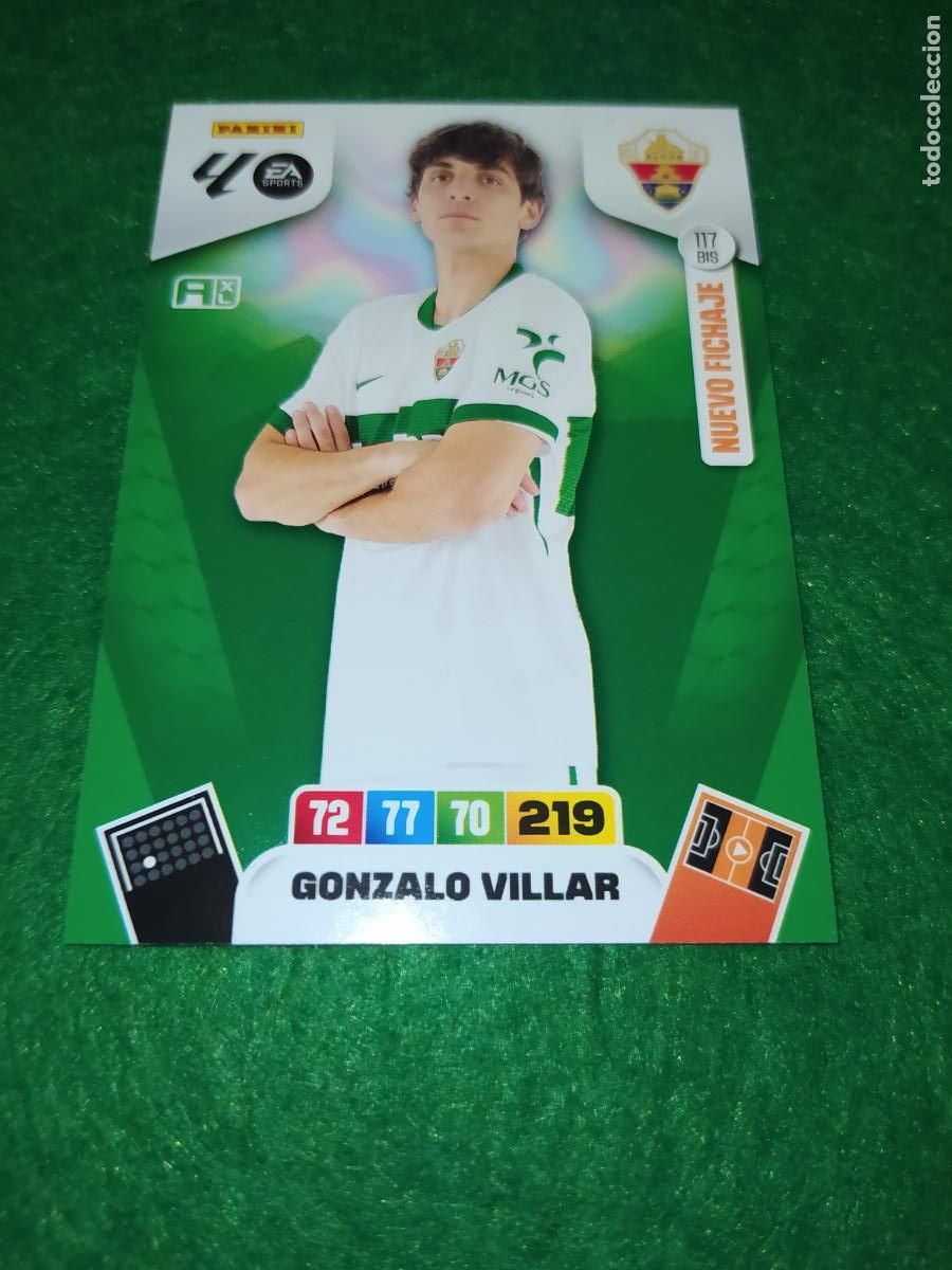 Cromos de f&uacute;tbol: actualizacion de adrenalyn 2025 2026 NUEVO FICHAJE / AMPLIACION N&ordm; 117BIS VILLAR ELCHE