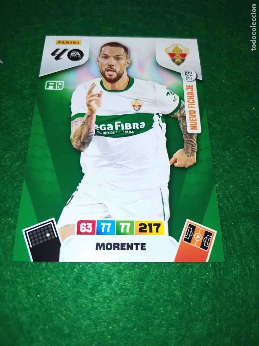 Fu&szlig;ball-Sticker: actualizacion de adrenalyn 2025 2026 NUEVO FICHAJE / AMPLIACION N&ordm; 122BIS MORENTE ELCHE