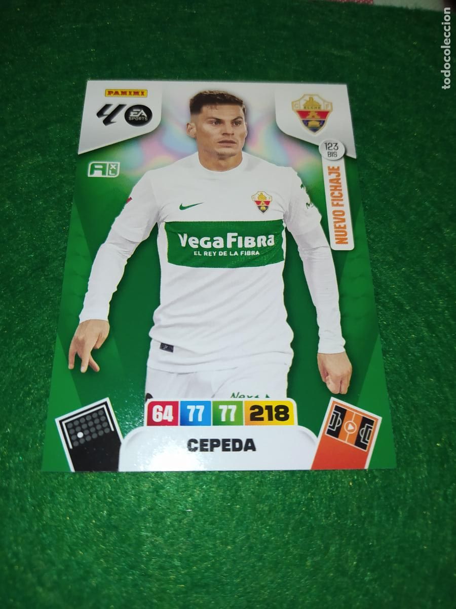 Cromos de f&uacute;tbol: actualizacion de adrenalyn 2025 2026 NUEVO FICHAJE / AMPLIACION N&ordm; 123BIS CEPEDA ELCHE