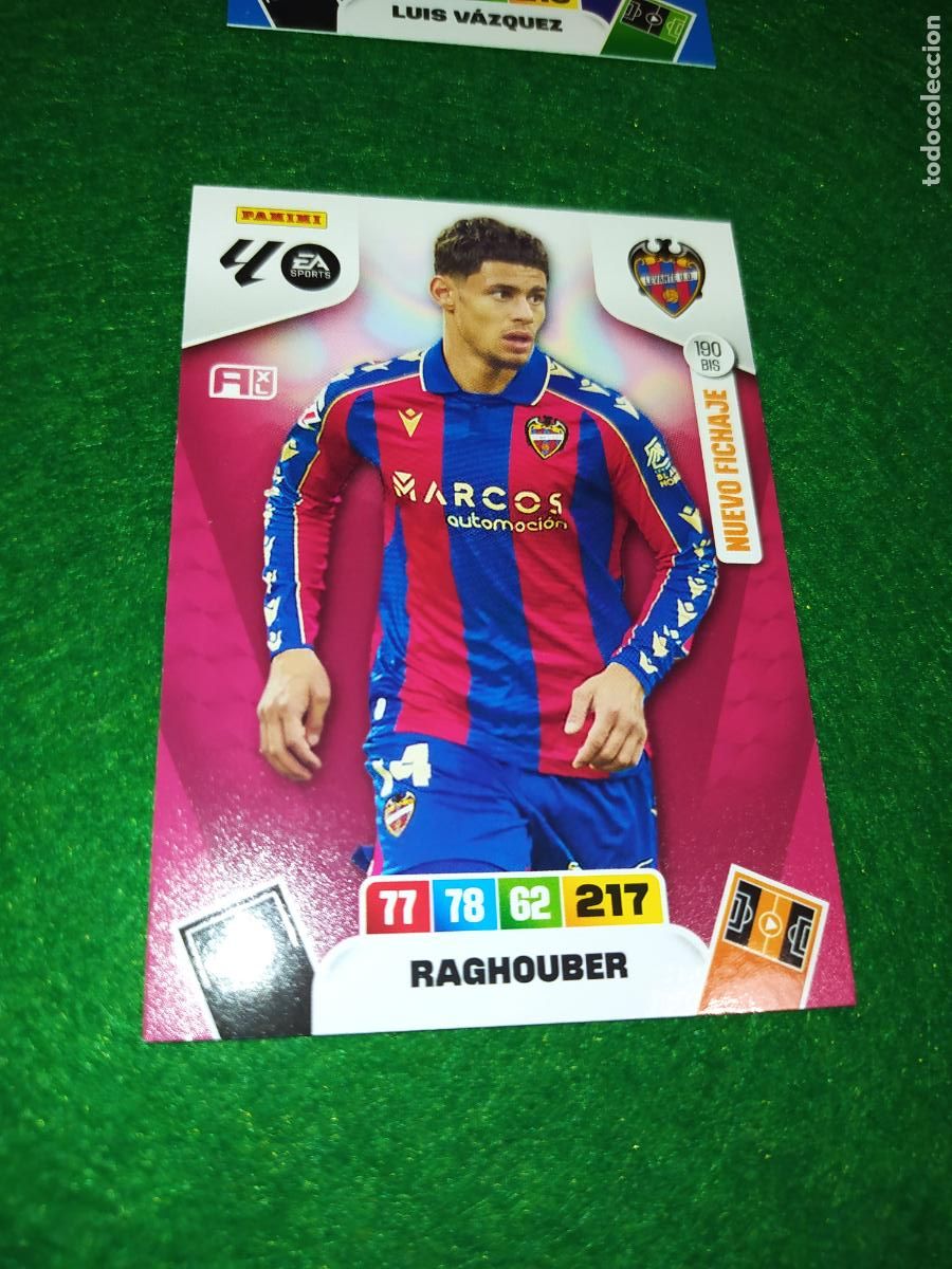 Cromos de f&uacute;tbol: actualizacion de adrenalyn 2025 2026 NUEVO FICHAJE / AMPLIACION N&ordm; 190BIS RAGHOUBER LEVANTE