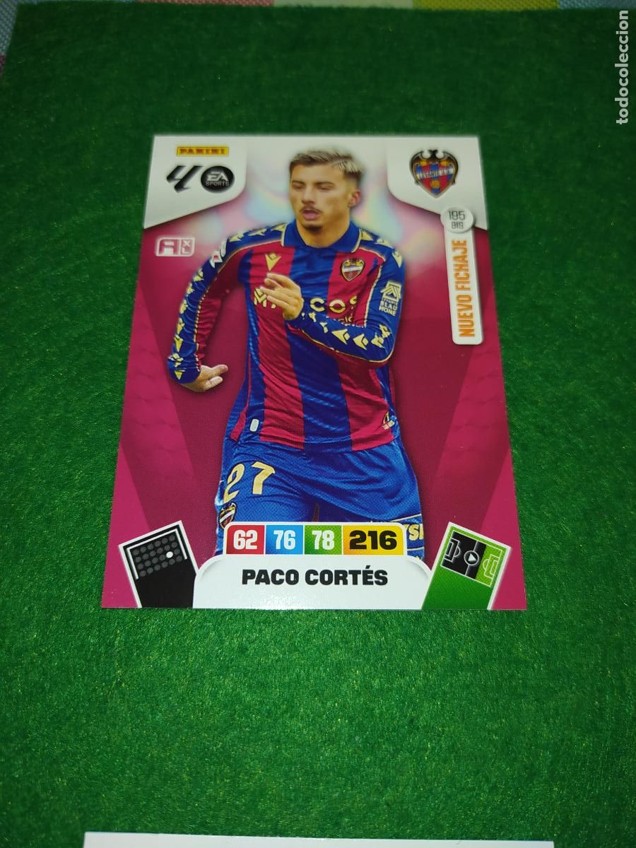 Cromos de f&uacute;tbol: actualizacion de adrenalyn 2025 2026 NUEVO FICHAJE / AMPLIACION N&ordm; 195BIS PACO CORTES LEVANTE