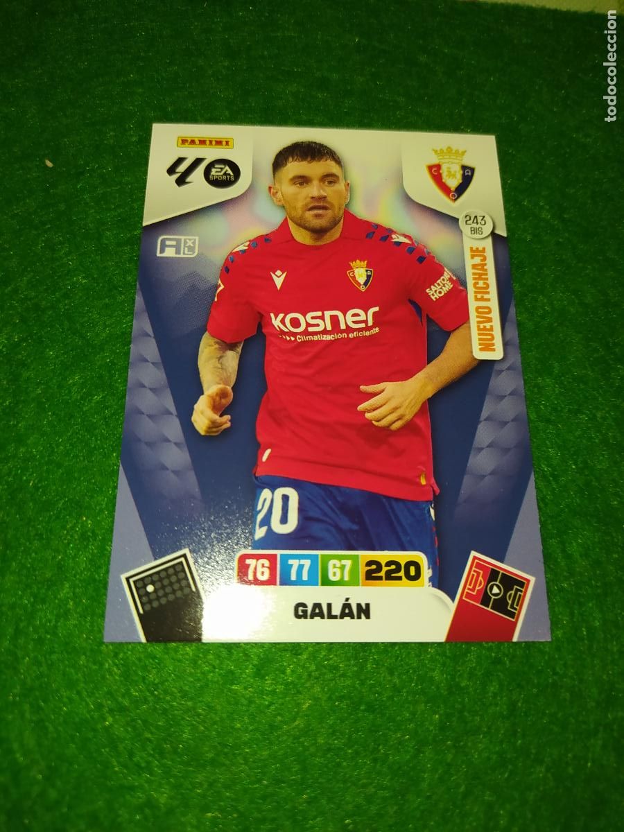 Fu&szlig;ball-Sticker: actualizacion de adrenalyn 2025 2026 NUEVO FICHAJE / AMPLIACION N&ordm; 243BIS GALAN OSASUNA