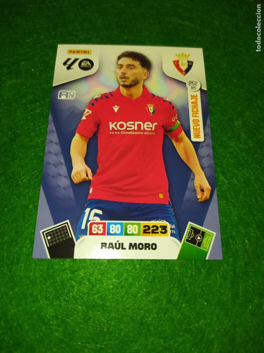 Cromos de F&uacute;tbol: actualizacion de adrenalyn 2025 2026 NUEVO FICHAJE / AMPLIACION N&ordm; 252BIS RAUL MORO OSASUNA