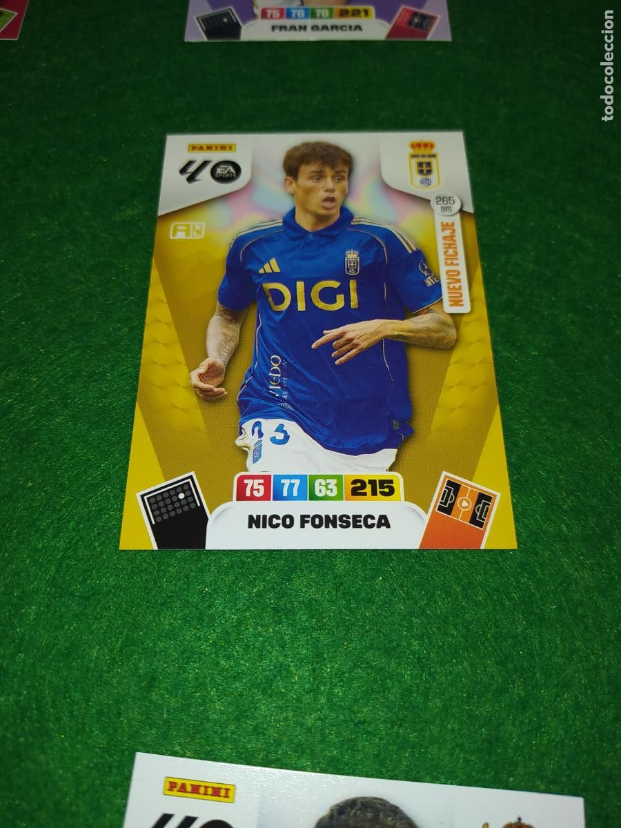 Cromos de F&uacute;tbol: actualizacion de adrenalyn 2025 2026 NUEVO FICHAJE / AMPLIACION N&ordm; 265BIS NICO FONSECA REAL OVIEDO
