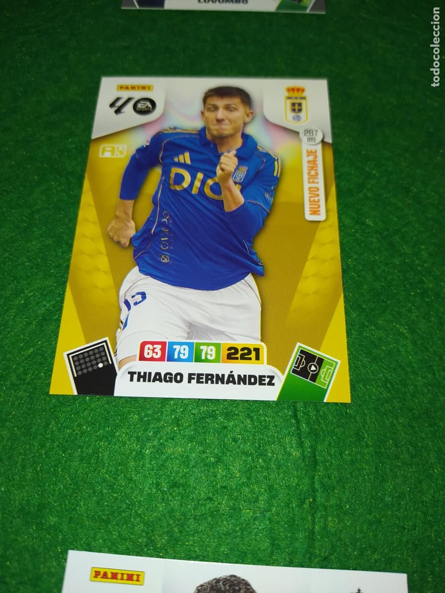 Cromos de F&uacute;tbol: actualizacion de adrenalyn 2025 2026 NUEVO FICHAJE / AMPLIACION N&ordm; 267BIS THIAGO FERNANDEZ OVIEDO