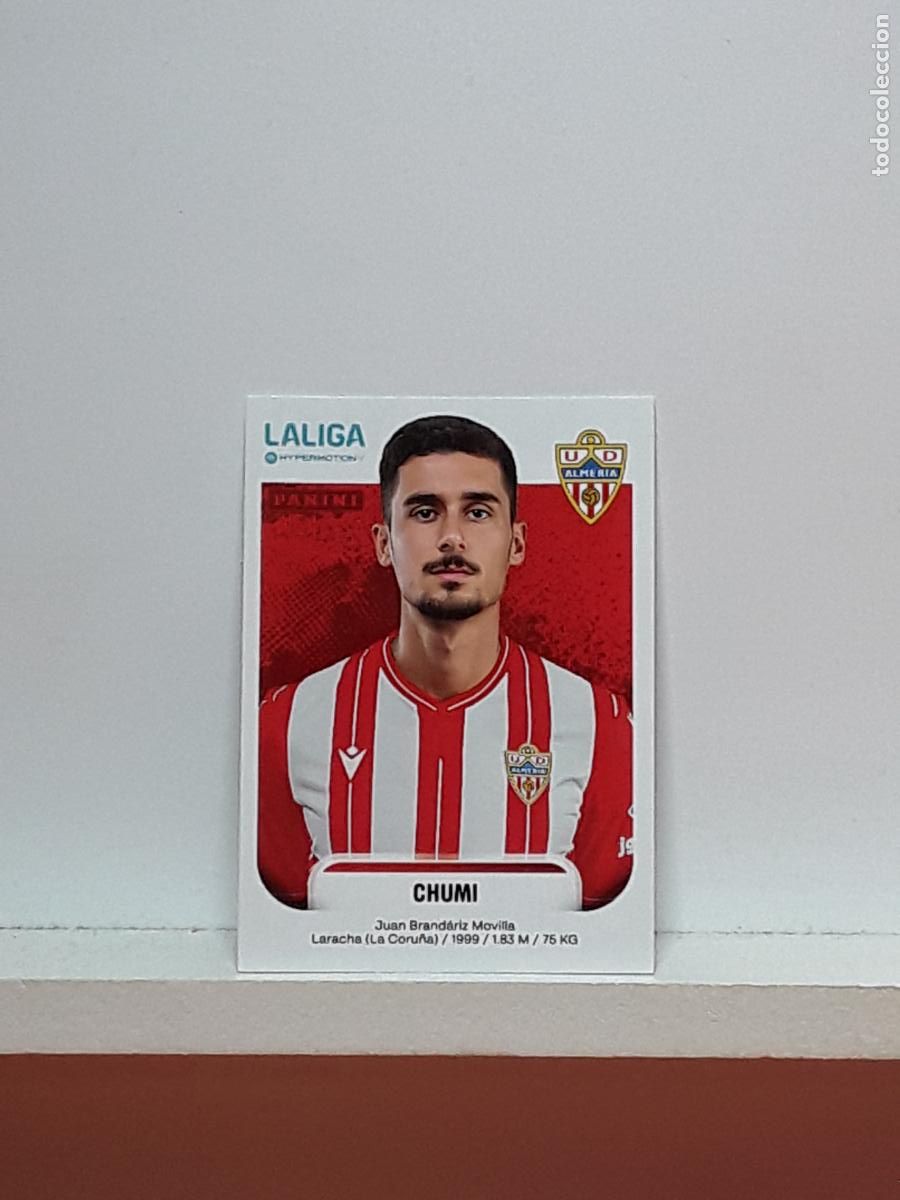 Cromos de F&uacute;tbol: LALIGA HYPERMOTION 2025 2026 25 26 ALBUM PANINI LIGA N 27 ALMERIA CHUMI JUAN BRANDARIZ