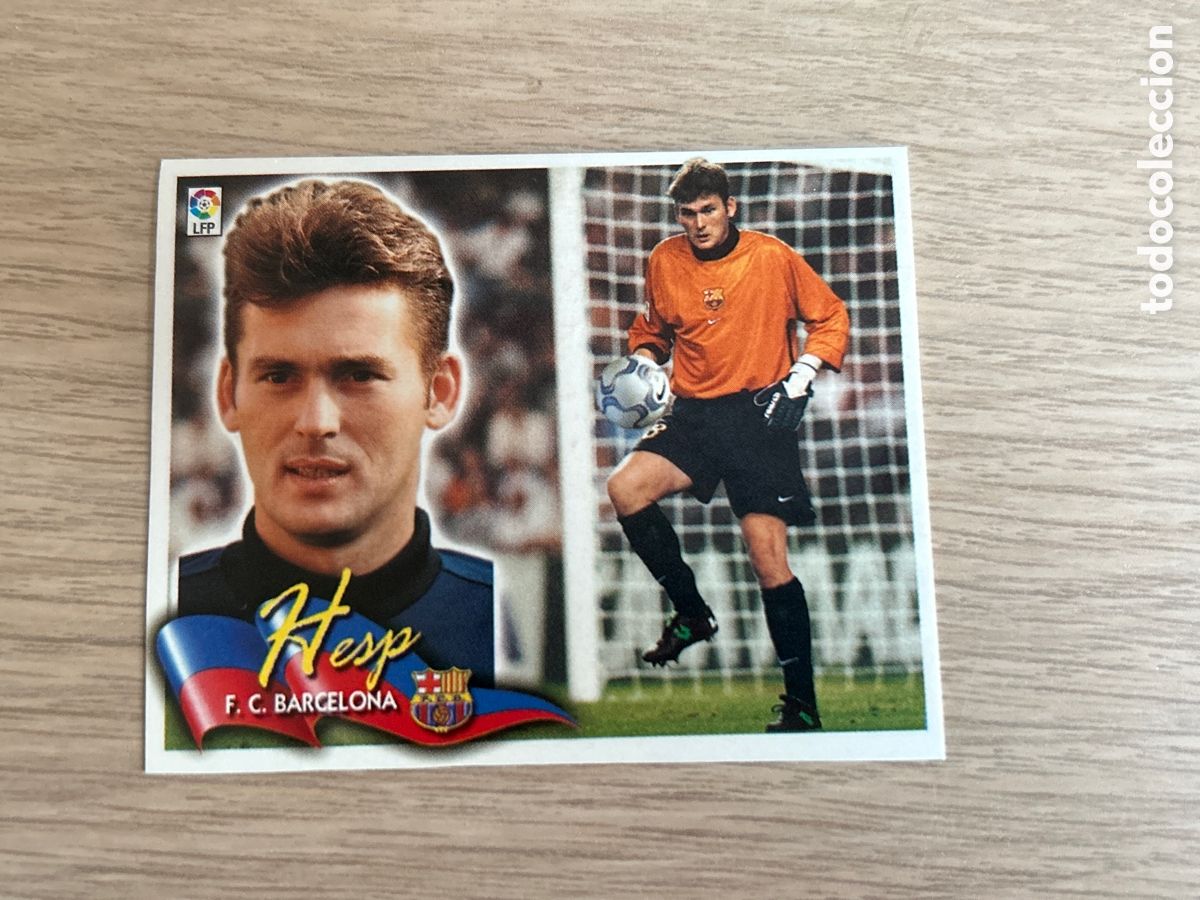 Cartes &agrave; collectionner de Football: HESP BAJA BARCELONA LIGA ESTE 2000 2001 00 01 NUNCA PEGADO ERROR DE CORTE