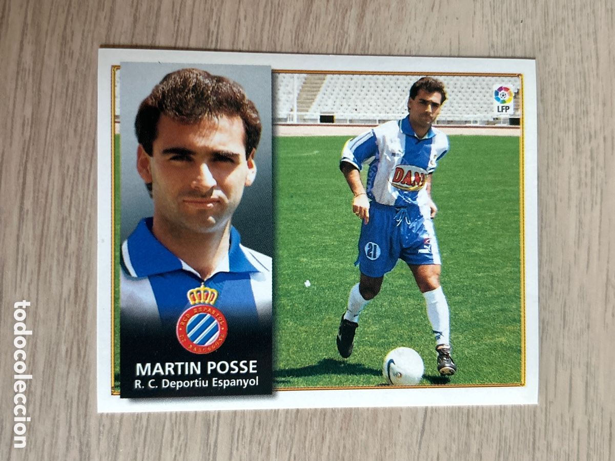 Fu&szlig;ball-Sticker: MARTIN POSSE COLOCA ESPANYOL LIGA ESTE 1998 1999 98 99 NUNCA PEGADO SIN PEGAR