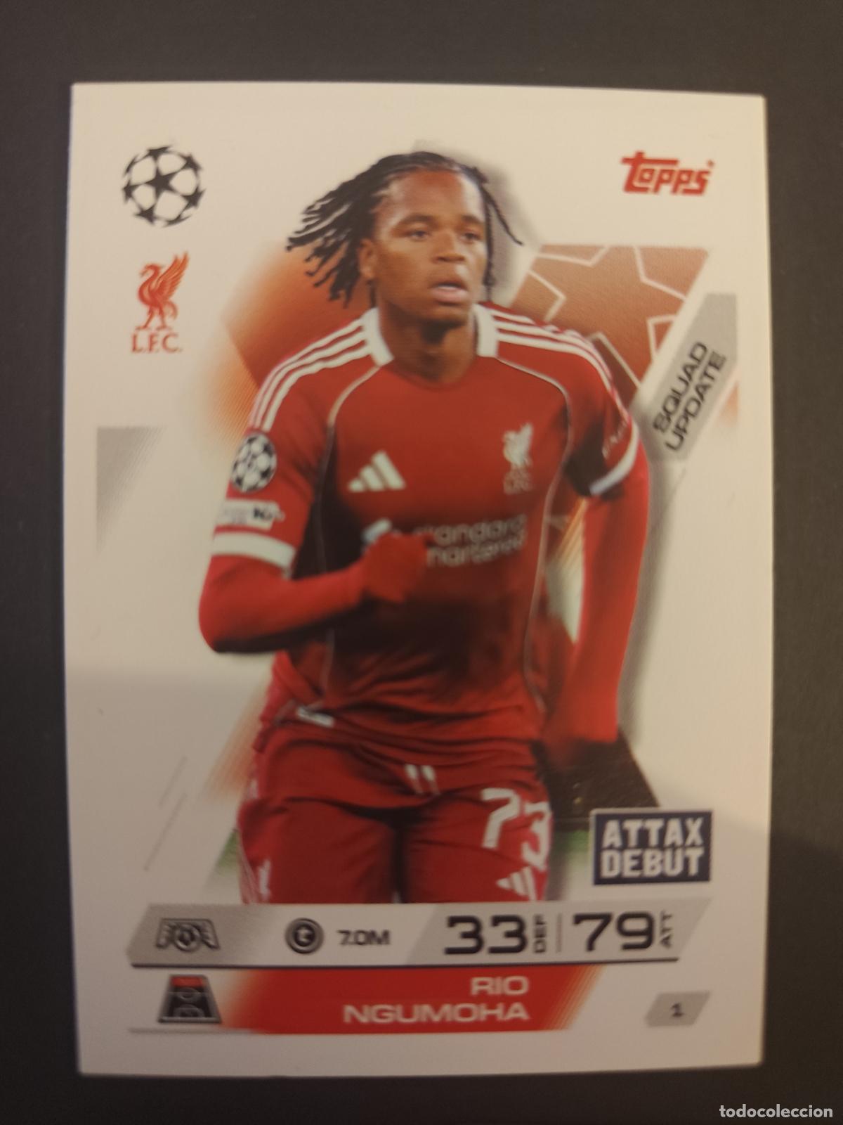 Fu&szlig;ball-Sticker: 1 RIO NGUMOHA LIVERPOOL SQUAD UPDATE MATCH ATTAX EXTRA 2025 2026 25 26 TOPPS