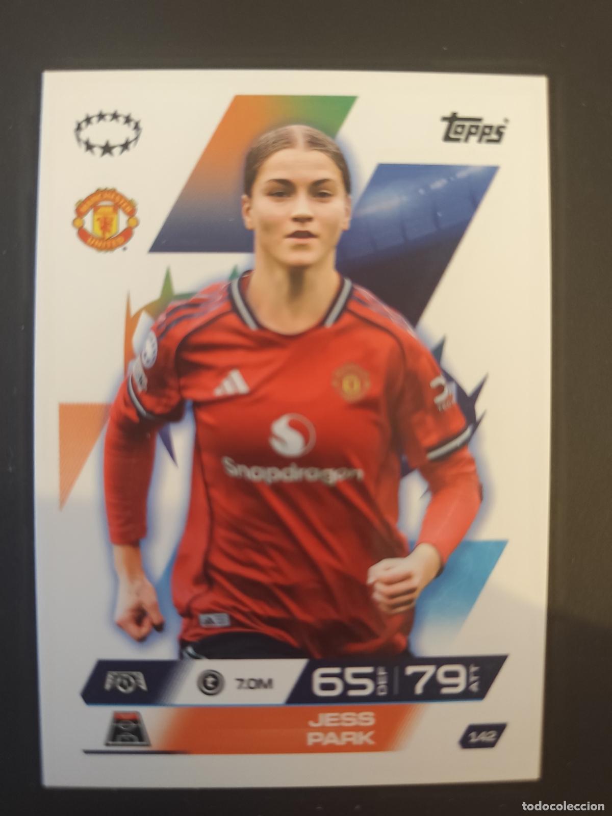 Fu&szlig;ball-Sticker: 142 JESS PARK MANCHESTER UNITED UEFA WOMEN'S MATCH ATTAX EXTRA 2025 2026 25 26 TOPPS