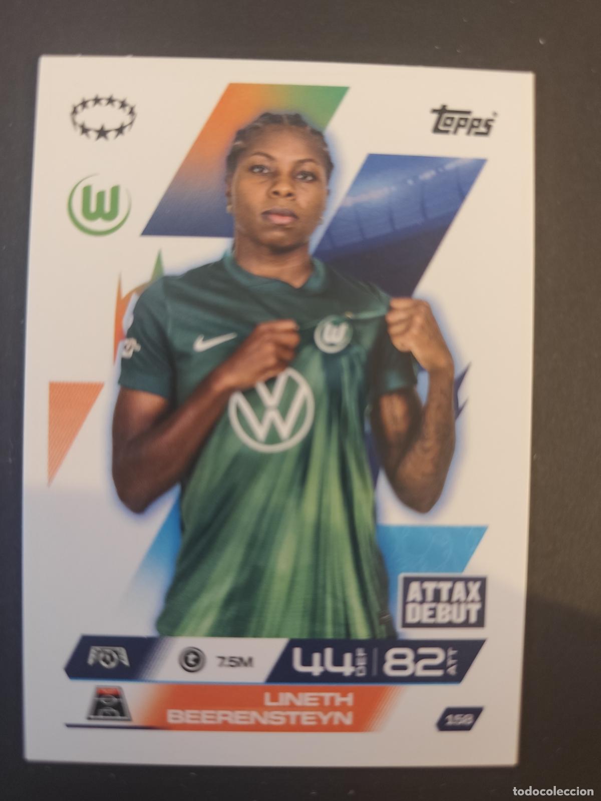 Cromos de f&uacute;tbol: 158 LINETH BEERENSTEYN WOLFSBURGO UEFA WOMEN'S MATCH ATTAX EXTRA 2025 2026 25 26 TOPPS