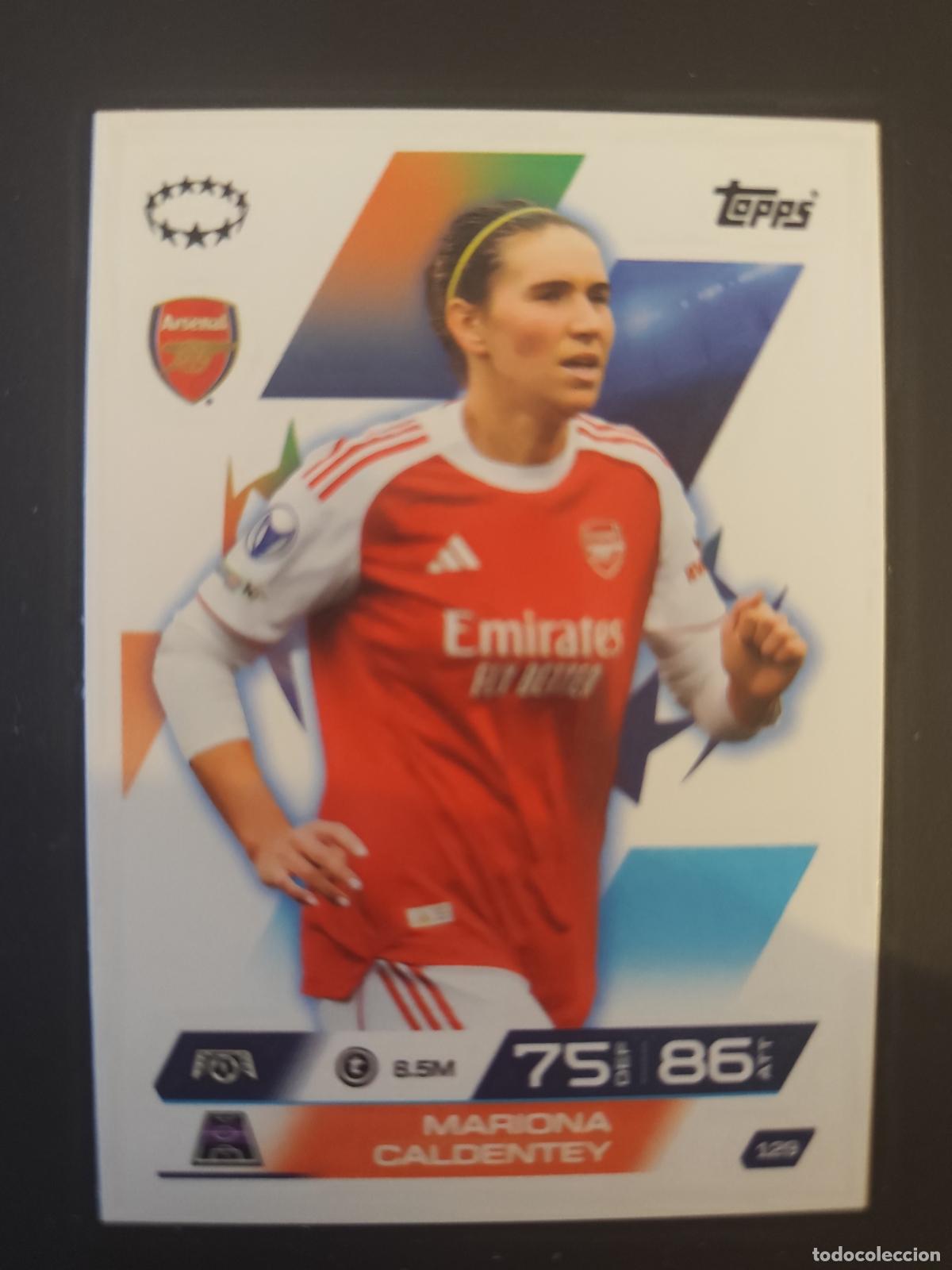 Cartes &agrave; collectionner de Football: 129 MARIONA CALDENTEY ARSENAL UEFA WOMEN'S MATCH ATTAX EXTRA 2025 2026 25 26 TOPPS
