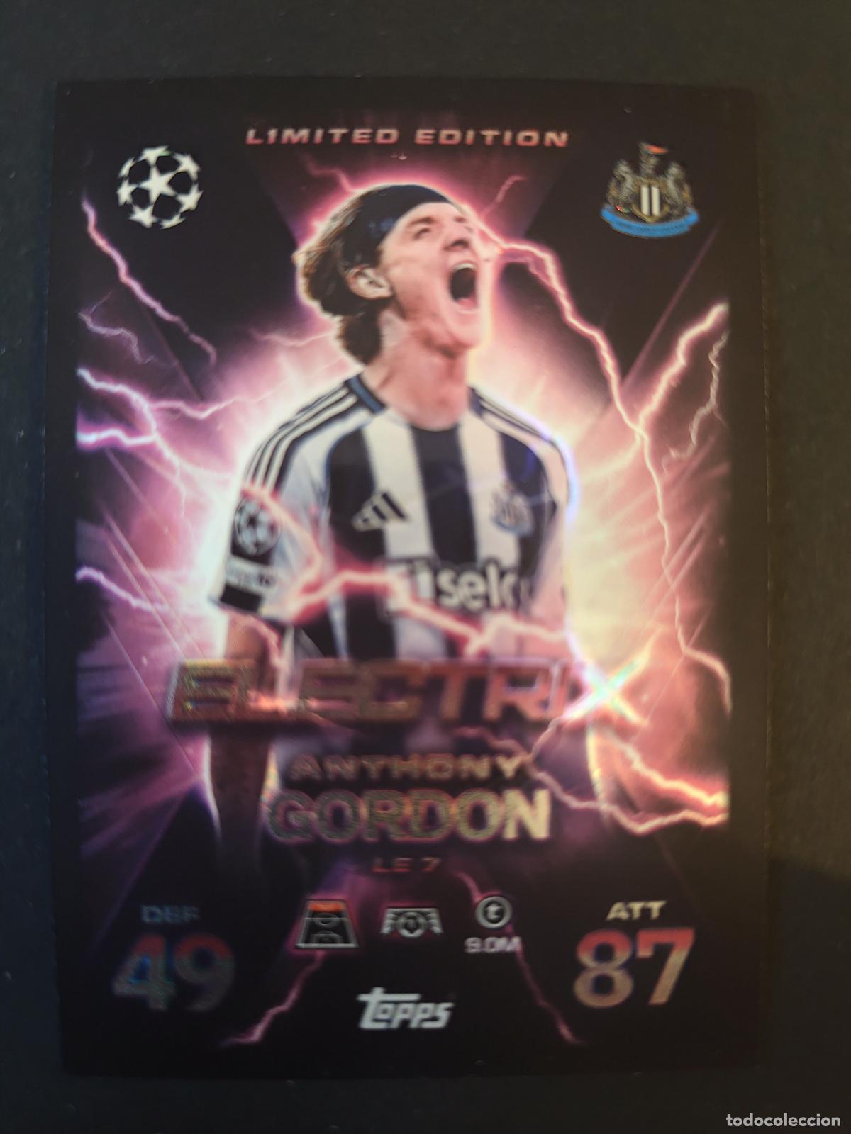 Figurine di Calcio: LE7 ANTHONY GORDON NEWCASTLE LIMITED EDITION ELECTRIX MATCH ATTAX EXTRA 2025 2026 25 26 TOPPS