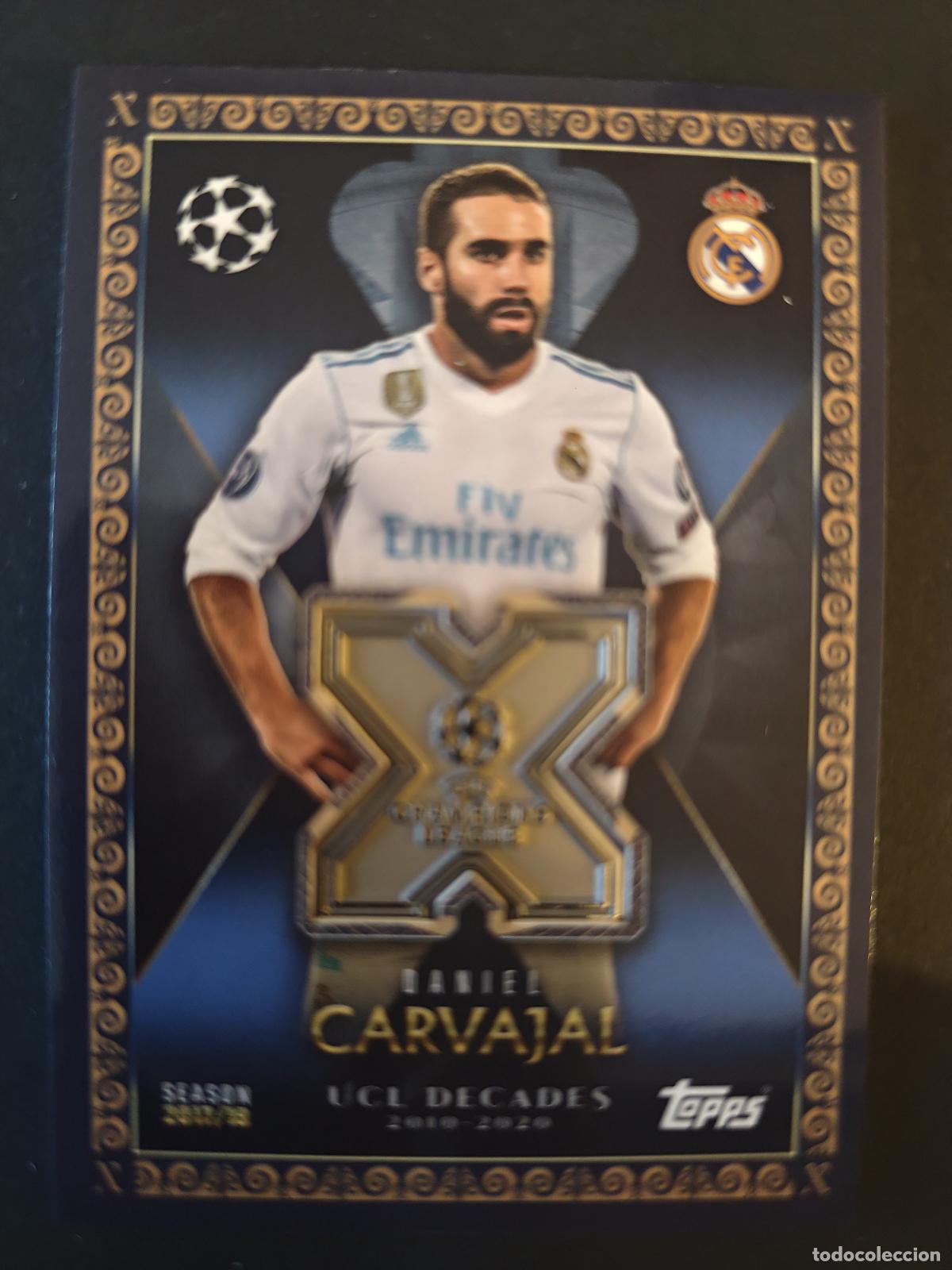 Cartes &agrave; collectionner de Football: UCLD-DC DANIEL CARVAJAL REAL MADRID UCL DECADES RELIC MATCH ATTAX EXTRA 2025 2026 25 26 TOPPS