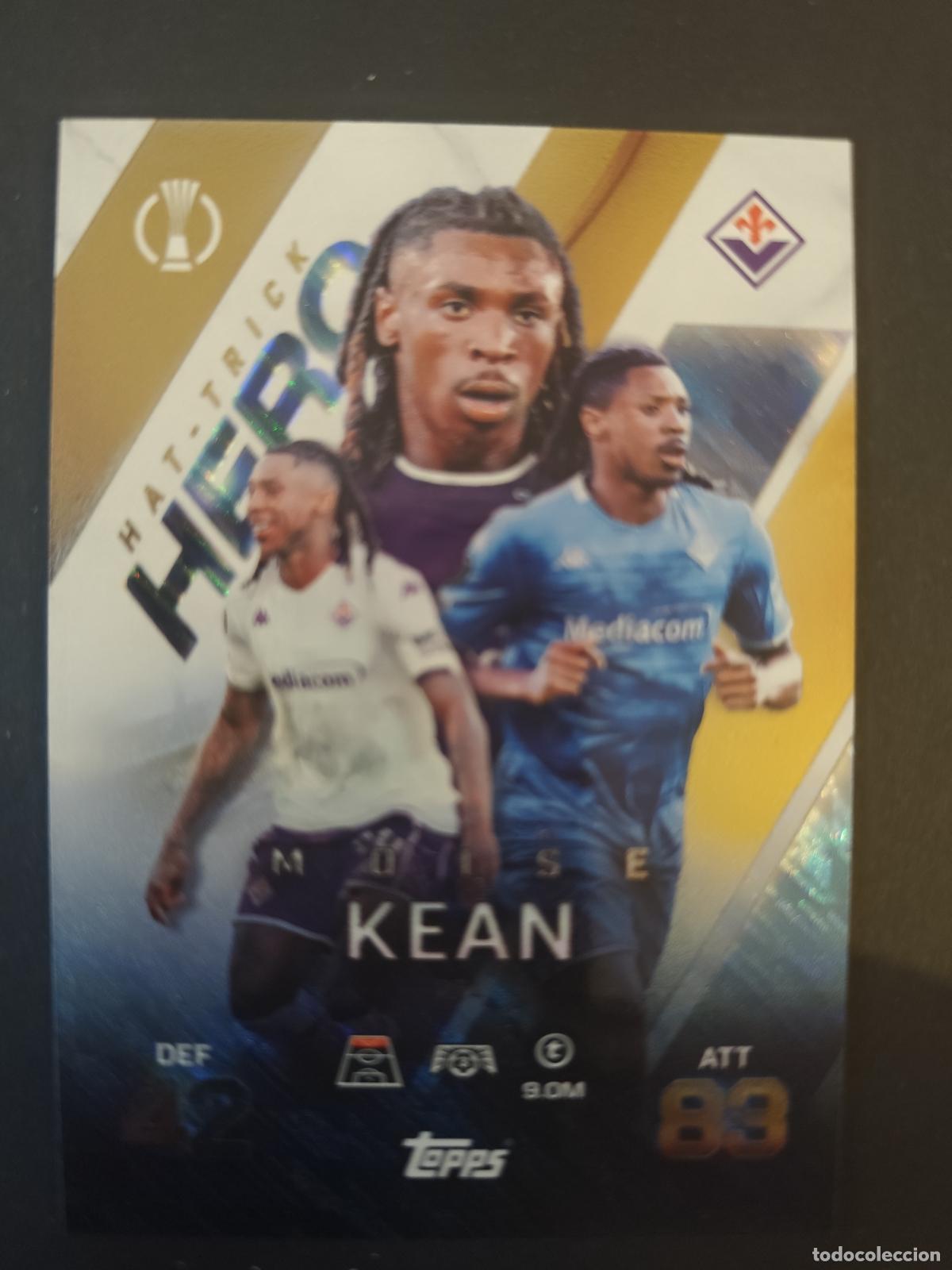 Cartes &agrave; collectionner de Football: 261 MOISE KEAN FIORENTINA HAT-TRICK HERO MATCH ATTAX EXTRA 2025 2026 25 26 TOPPS