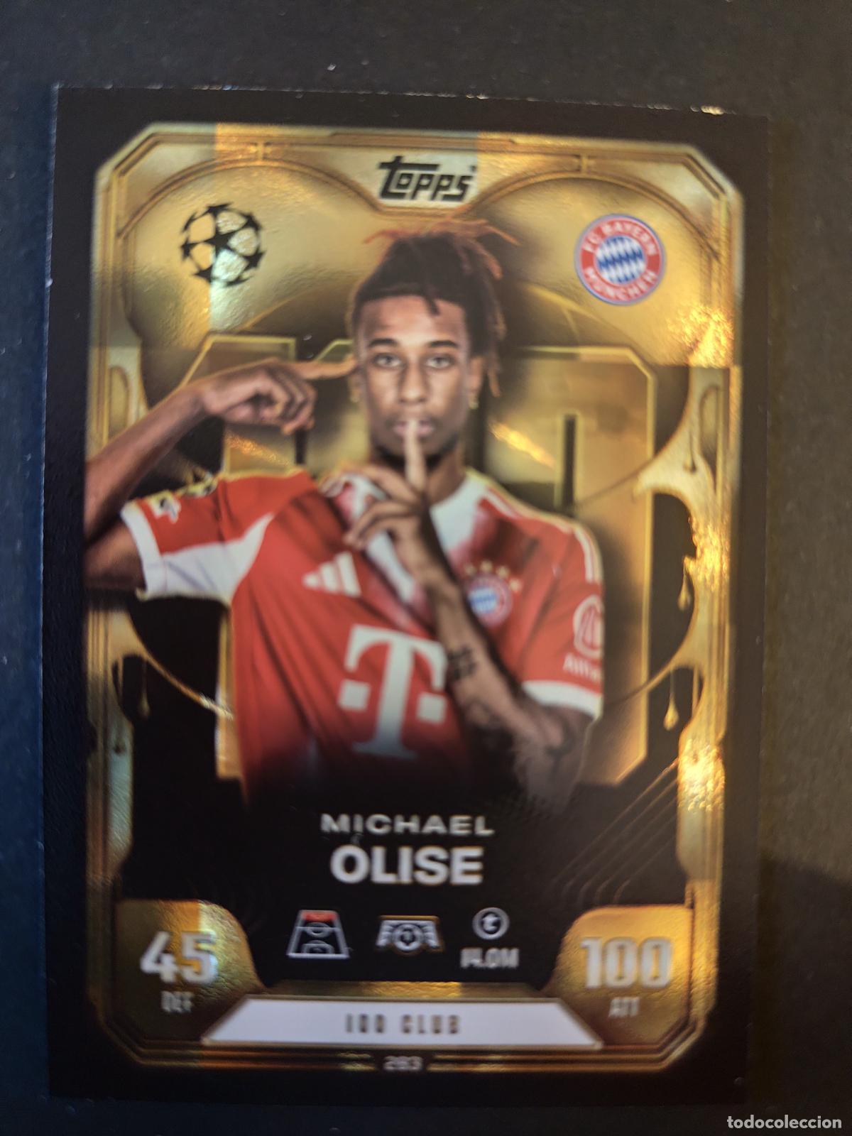 Fu&szlig;ball-Sticker: 283 MICHAEL OLISE BAYERN MUNICH 100 CLUB MATCH ATTAX EXTRA 2025 2026 25 26 TOPPS
