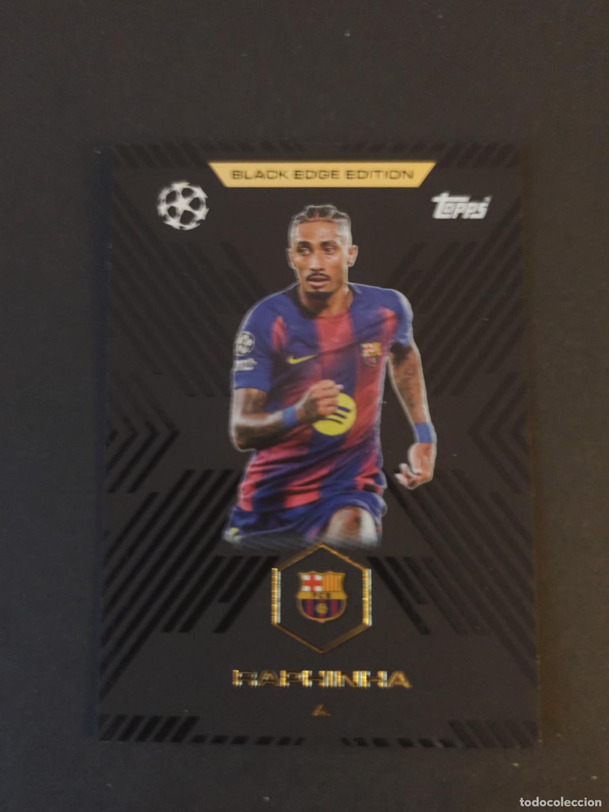 Cromos de F&uacute;tbol: BE4 RAPHINHA BARCELONA BAR&Ccedil;A BLACK EDGE EDITION MATCH ATTAX EXTRA 2025 2026 25 26 TOPPS