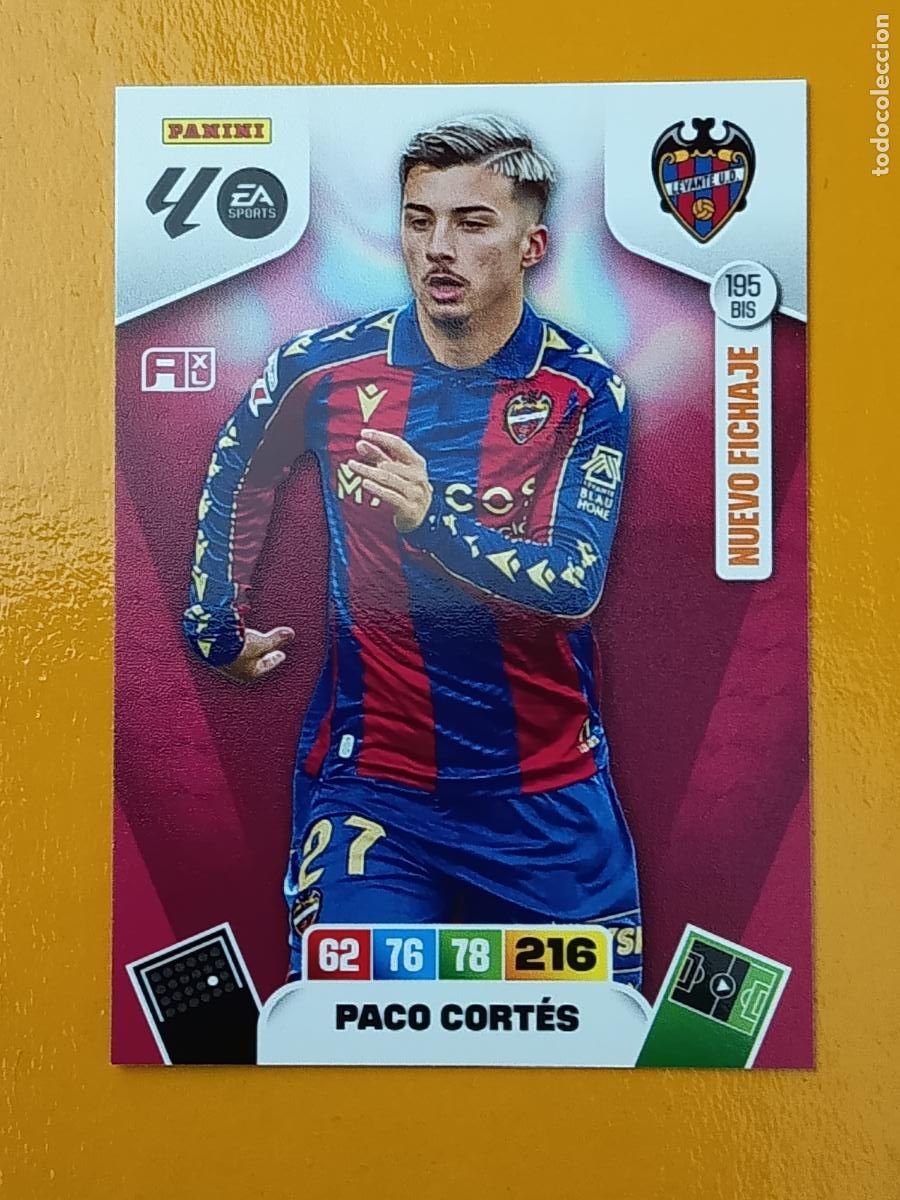 Figurine di Calcio: 195 BIS PACO CORT&Eacute;S. NUEVO FICHAJE. LEVANTE UD. ADRENALYN XL 2025-26