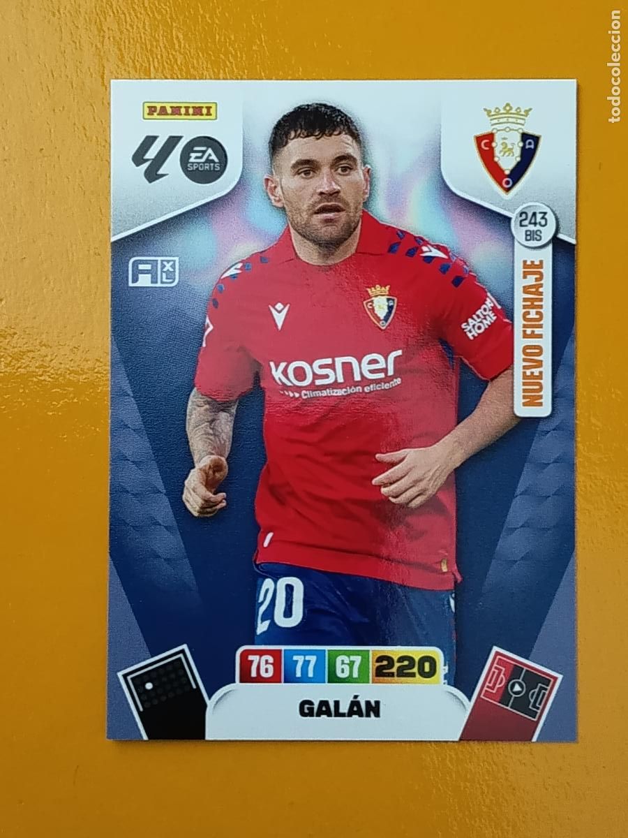 Cromos de F&uacute;tbol: 243 BIS GAL&Aacute;N. NUEVO FICHAJE. C AT OSASUNA. ADRENALYIN XL 2025-26