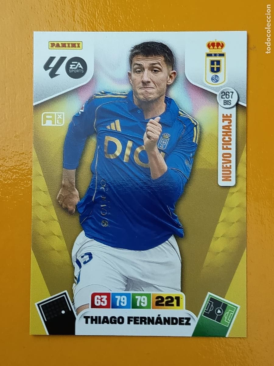 Cromos de F&uacute;tbol: 267 BIS THIAGO FERN&Aacute;NDEZ. NUEVO FICHAJE. REAL OVIEDO. ADRENALYIN XL 2025-26